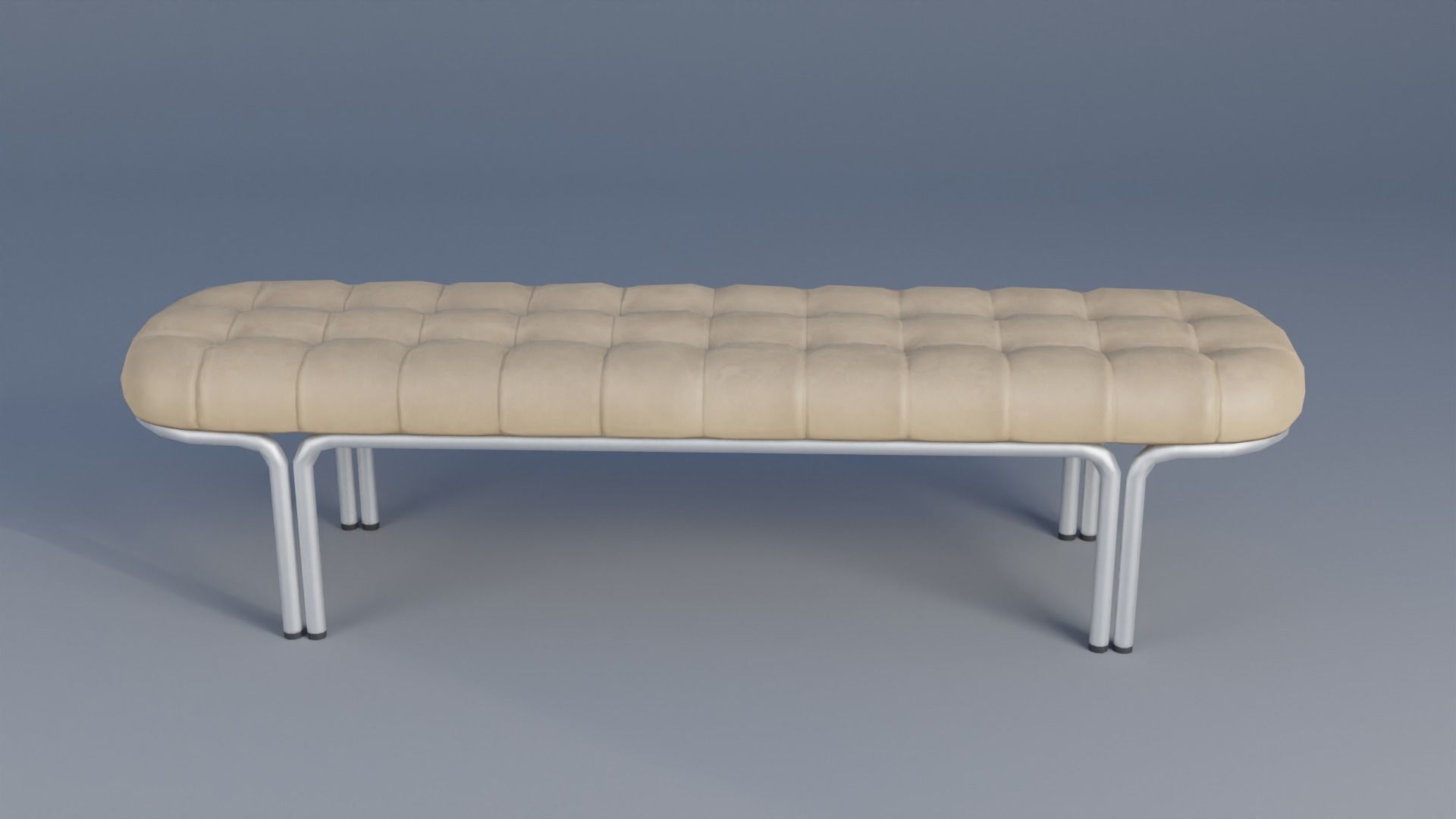 Bench Low-poly 3D model_2