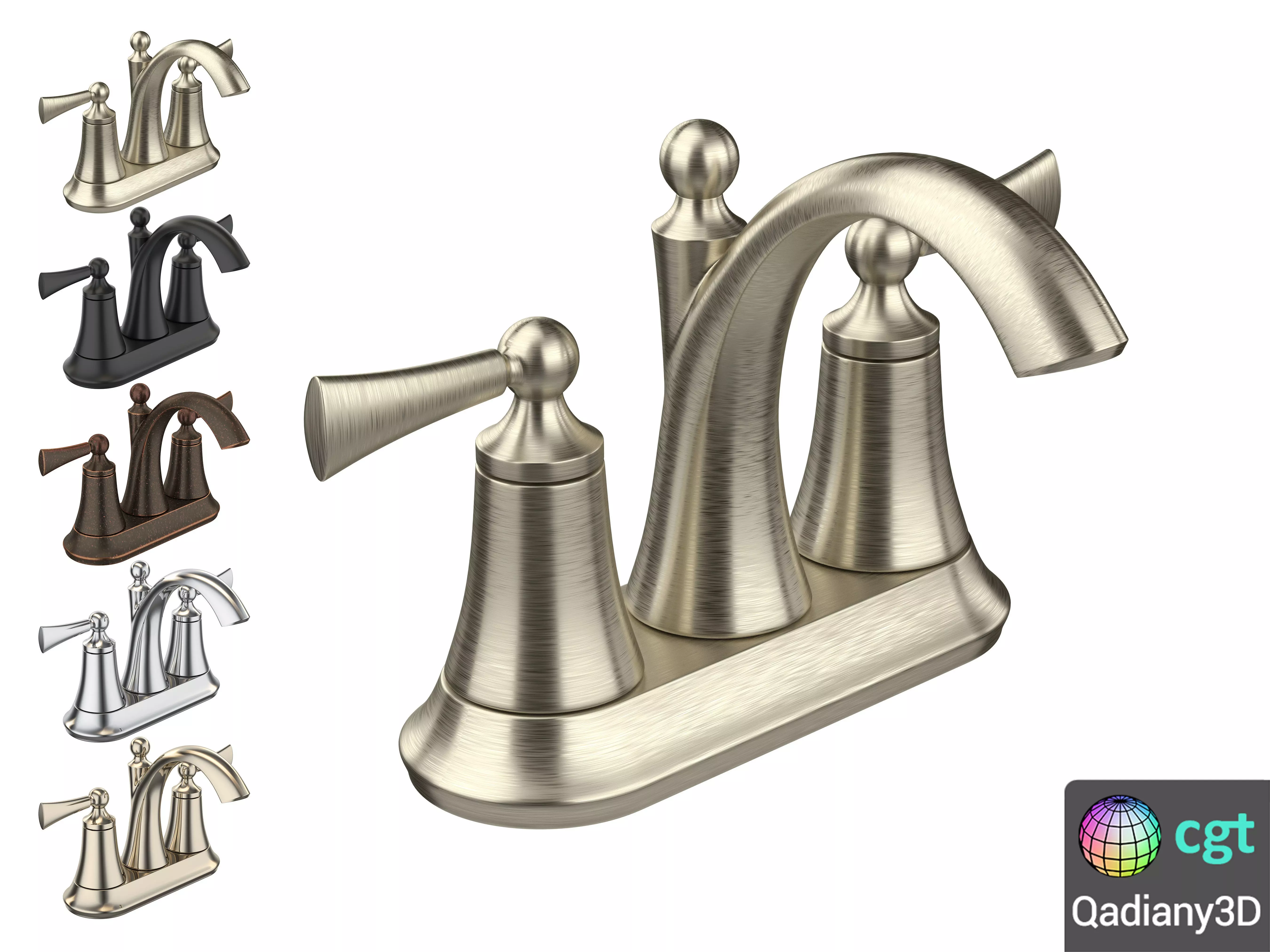 Moen Wynford Centerset Faucet 3D model