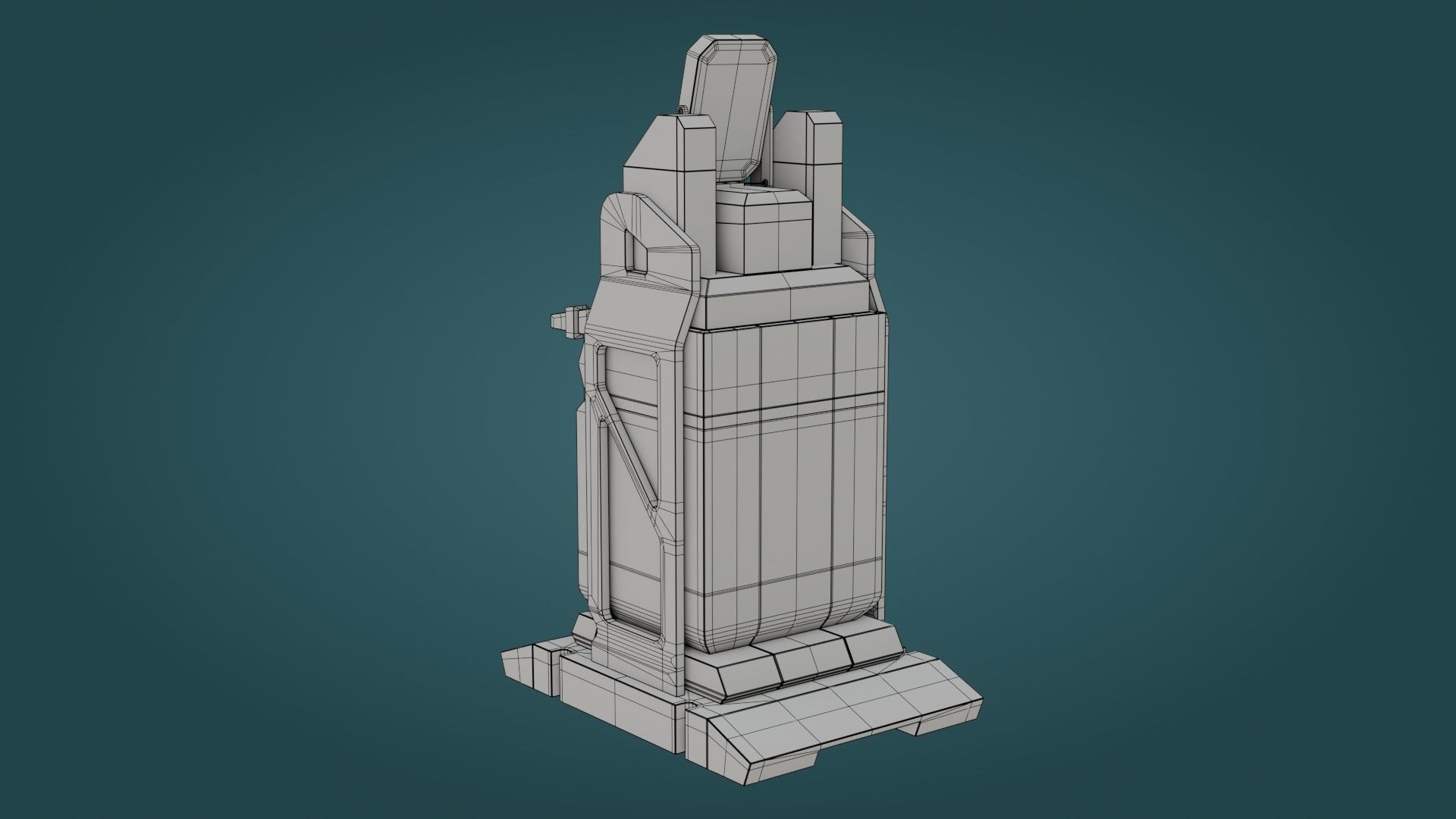 Sci-Fi Computer - Game Ready - PBR Low-poly 3D model_18