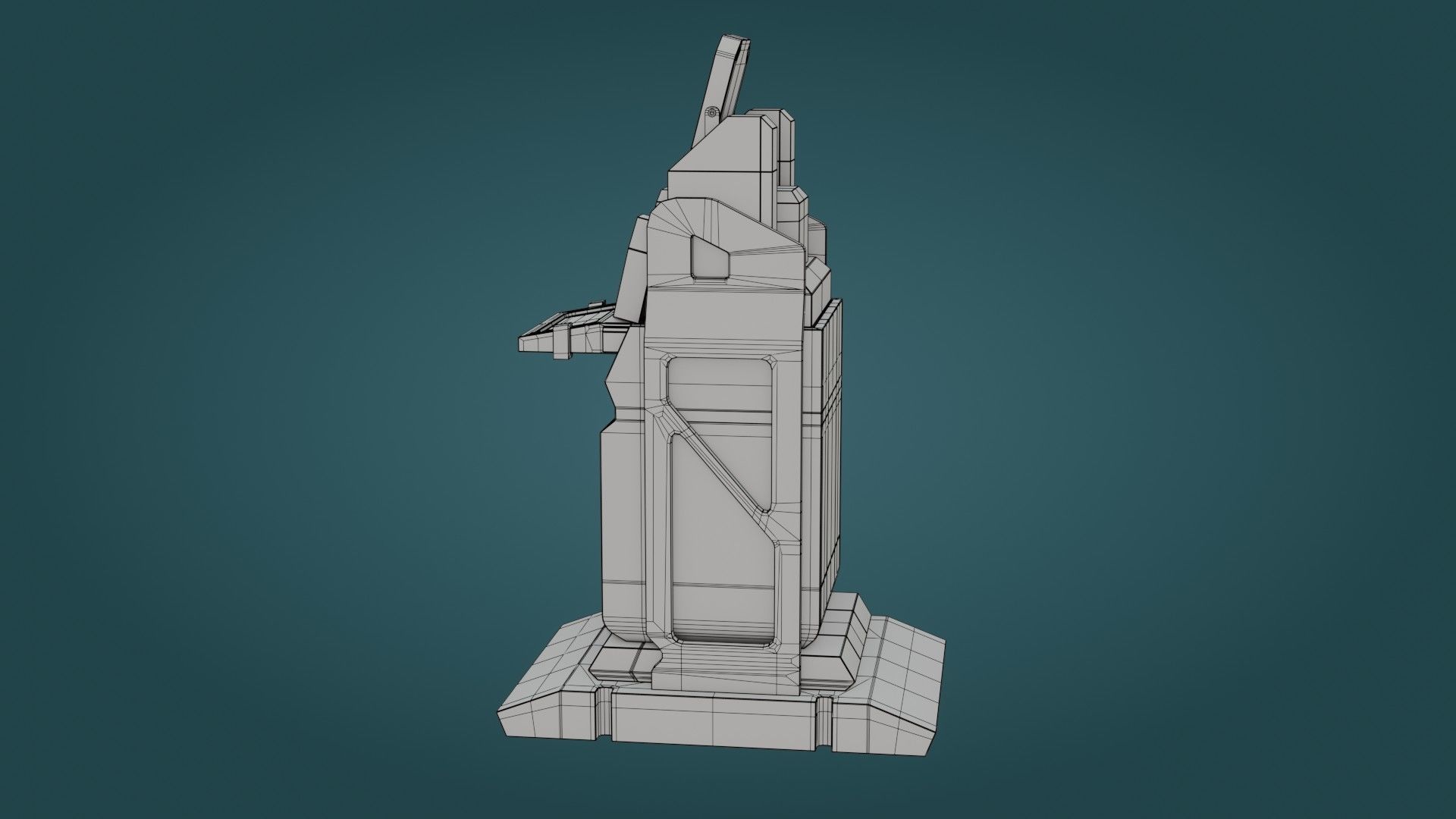 Sci-Fi Computer - Game Ready - PBR Low-poly 3D model_17