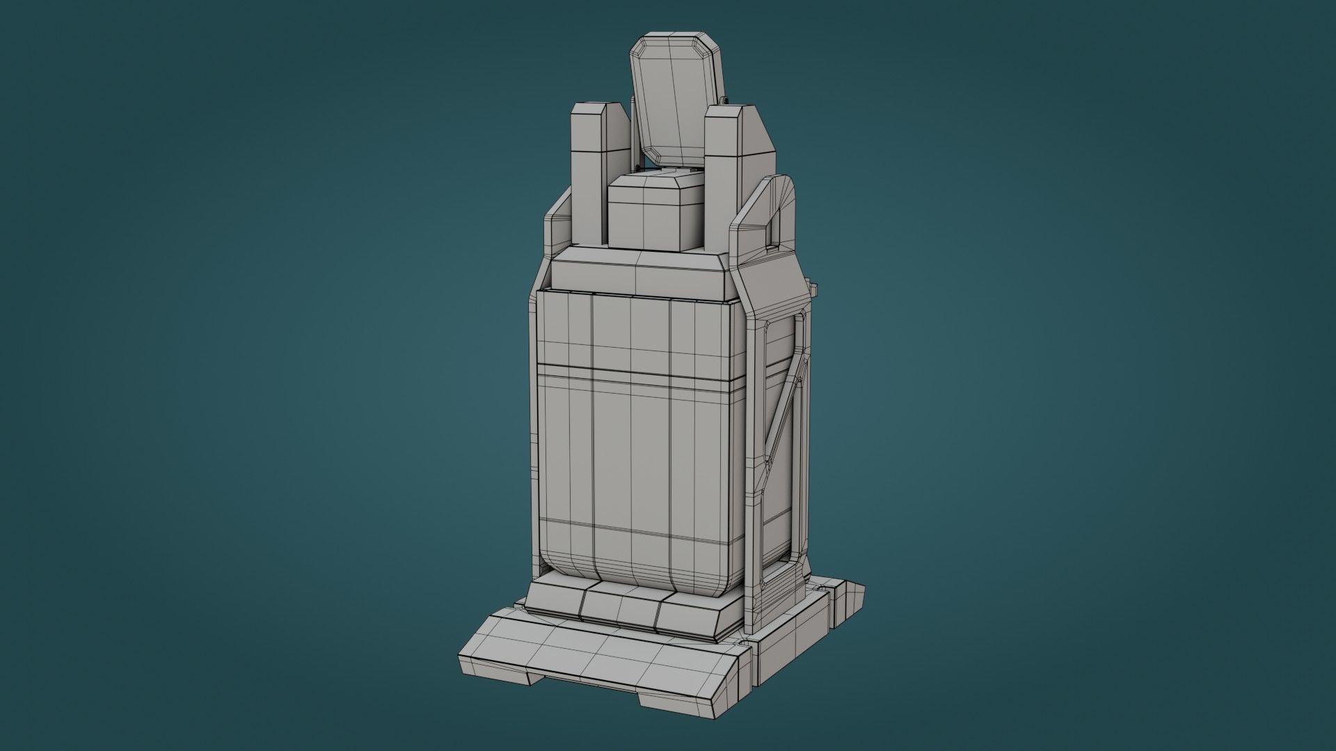 Sci-Fi Computer - Game Ready - PBR Low-poly 3D model_19