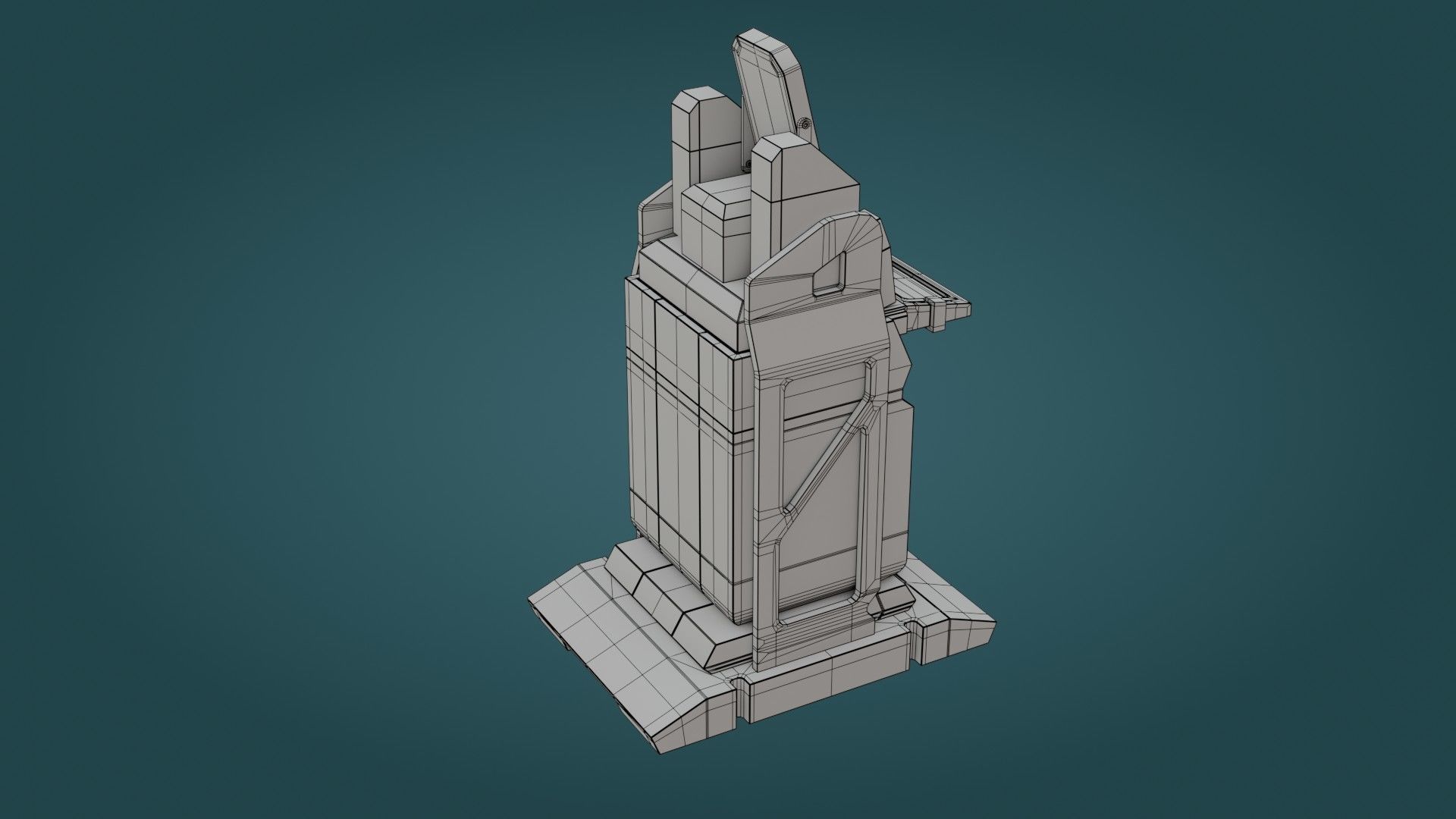 Sci-Fi Computer - Game Ready - PBR Low-poly 3D model_28