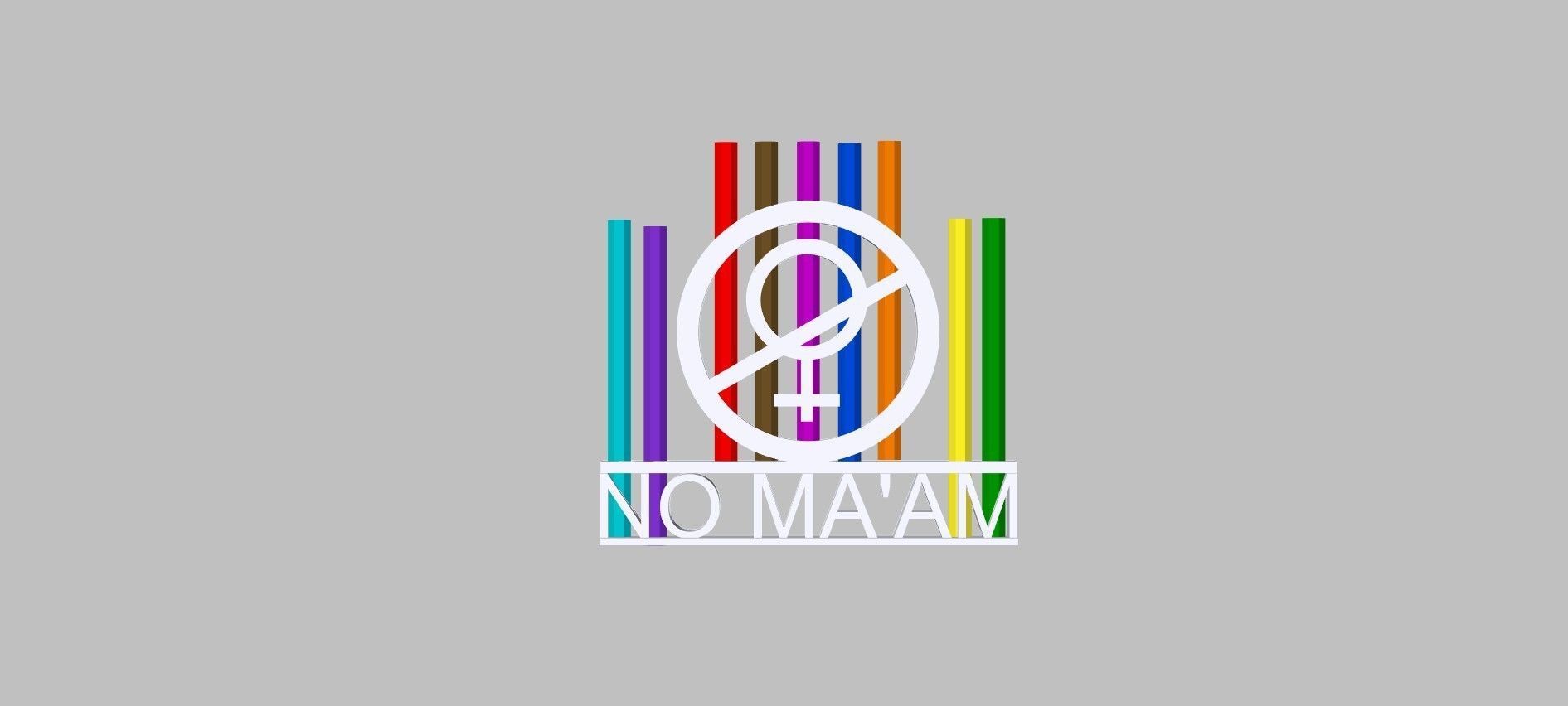 NO MA AM logo penholder  Married with Children  3D print model_2