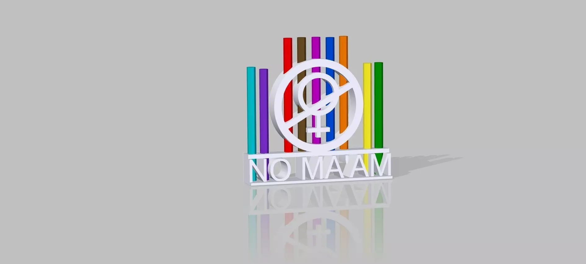 NO MA AM logo penholder  Married with Children  3D print model_0