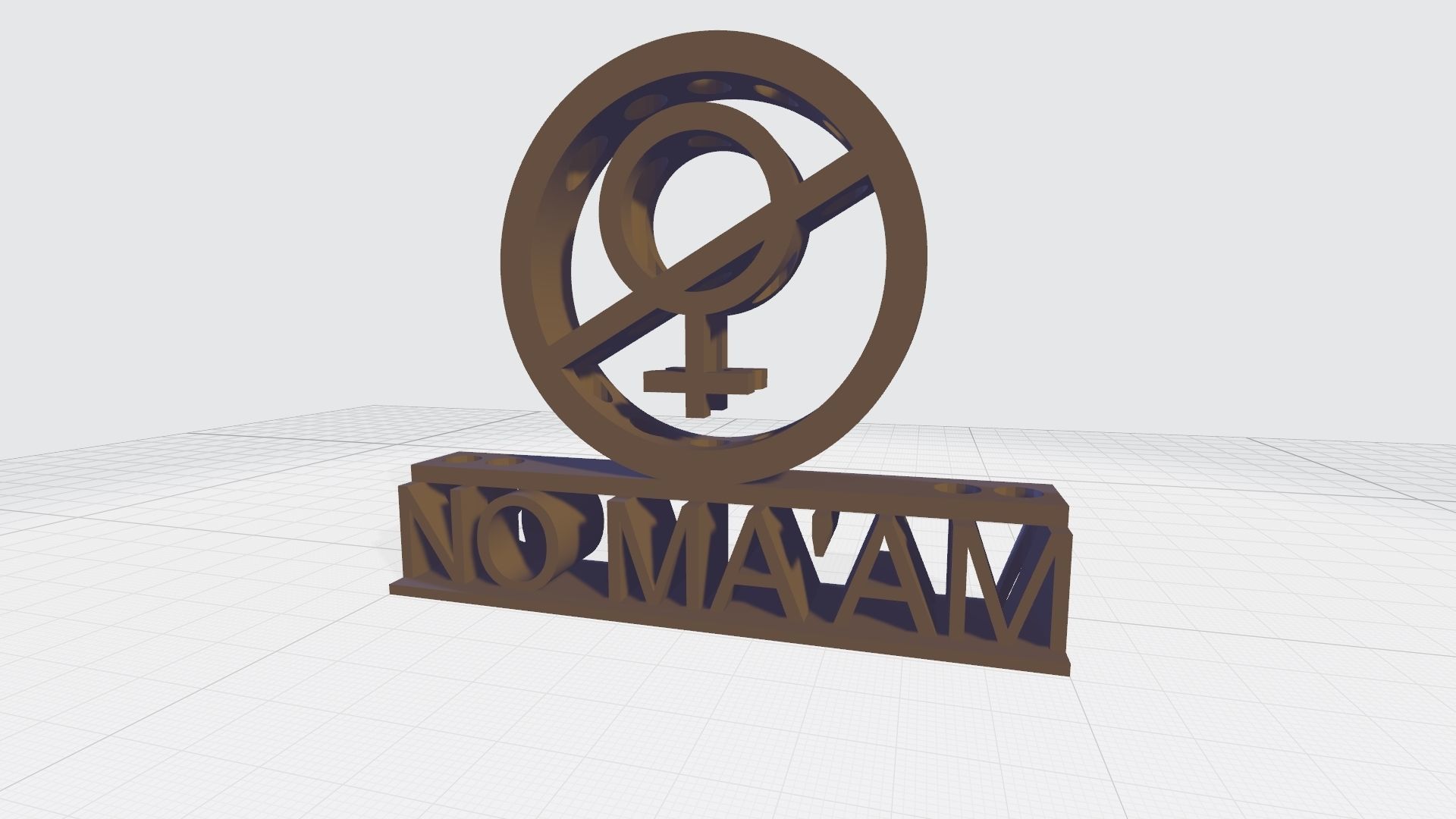NO MA AM logo penholder  Married with Children  3D print model_1