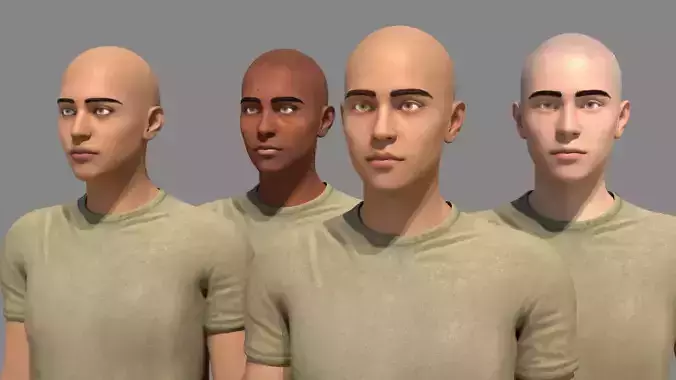 Army Recruit Soldiers Low-poly 3D model