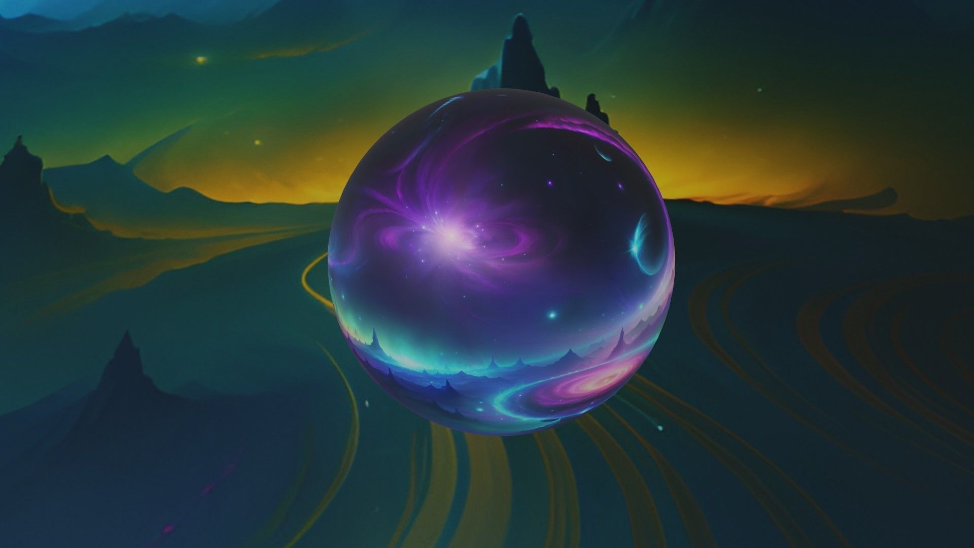 Panoramic Sky SET - Celestial Odyssey 01 - 3D mesh and Sphere Low-poly 3D model_9