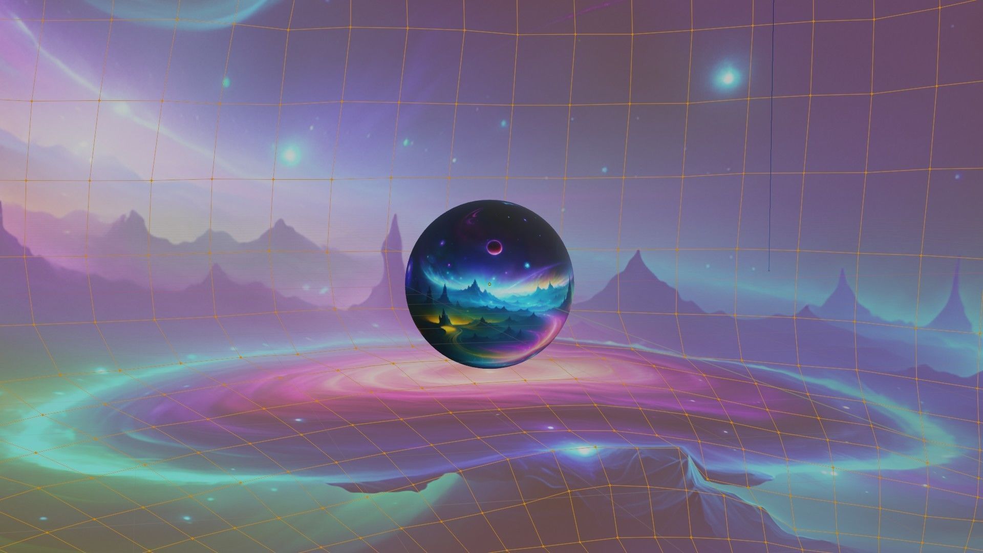 Panoramic Sky SET - Celestial Odyssey 01 - 3D mesh and Sphere Low-poly 3D model_1