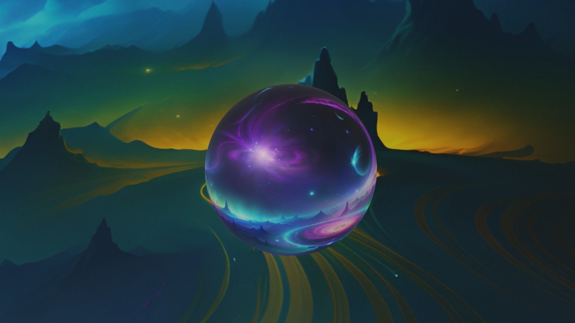 Panoramic Sky SET - Celestial Odyssey 01 - 3D mesh and Sphere Low-poly 3D model_4