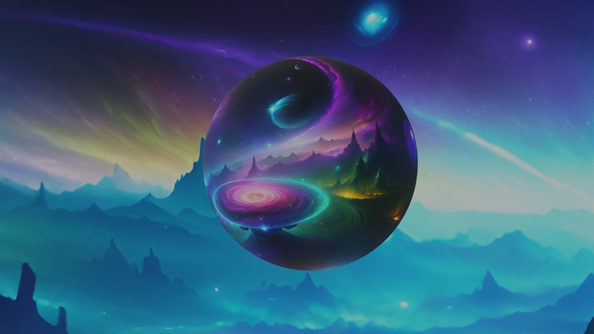 Panoramic Sky SET - Celestial Odyssey 01 - 3D mesh and Sphere Low-poly 3D model_5