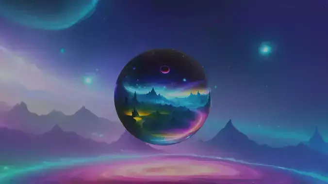 Panoramic Sky SET - Celestial Odyssey 01 - 3D mesh and Sphere Low-poly 3D model