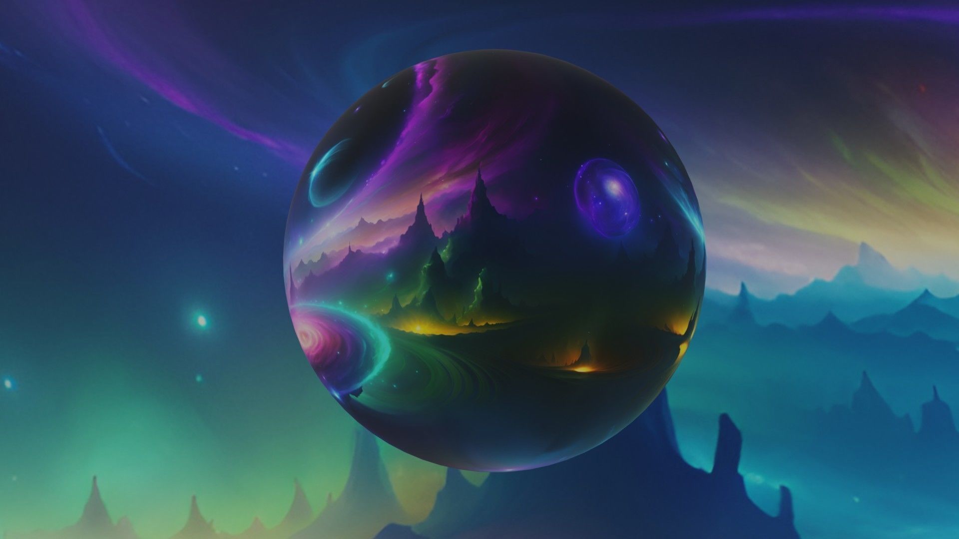 Panoramic Sky SET - Celestial Odyssey 01 - 3D mesh and Sphere Low-poly 3D model_8