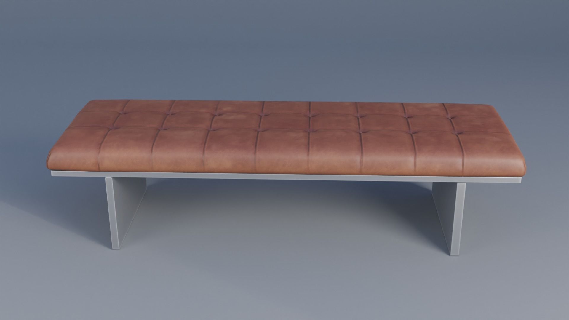 Bench Low-poly 3D model_2