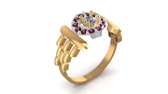 Diamond Ring  in Rado-Style 3D model 