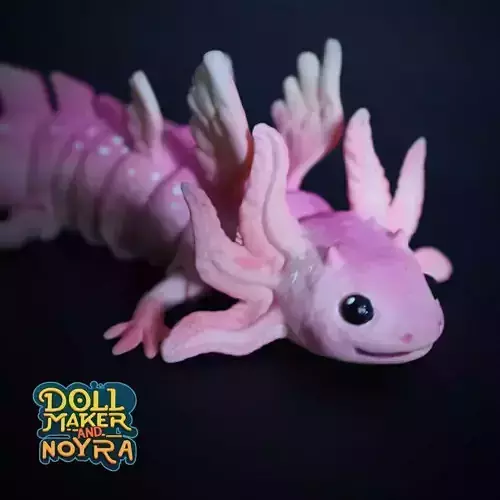 PRINT ON PLACE ARTICULATED ANGEL AXOLOTL