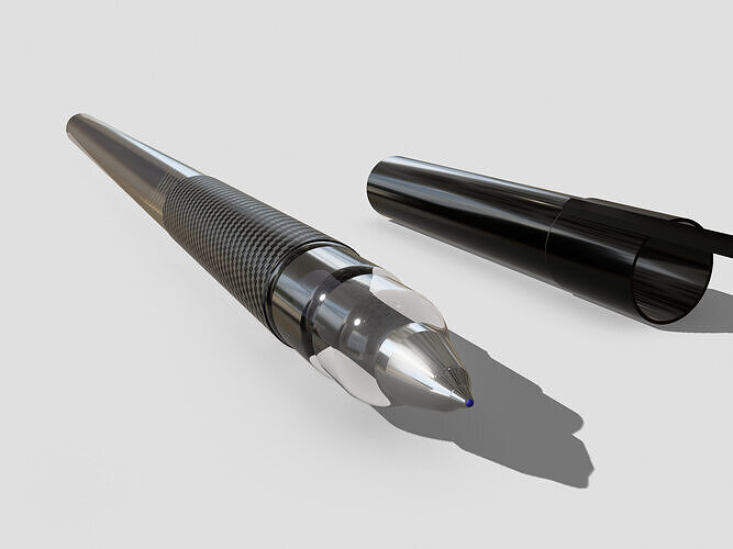 Ballpoint Pen OBJ STL 3MF Files for CGI and 3D Printing 3D print model