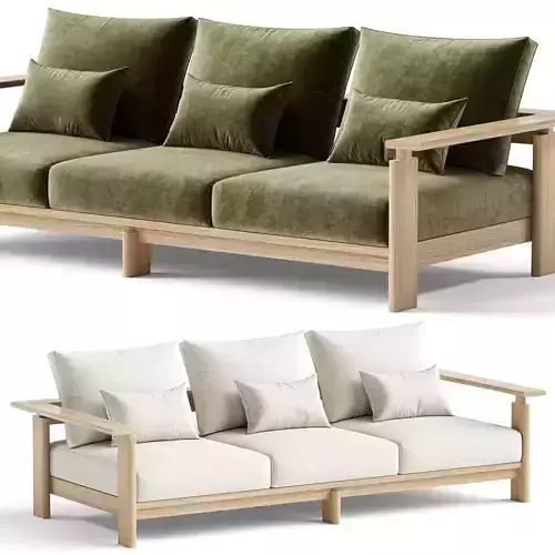 Samsa Three-seat Sofa 3D model