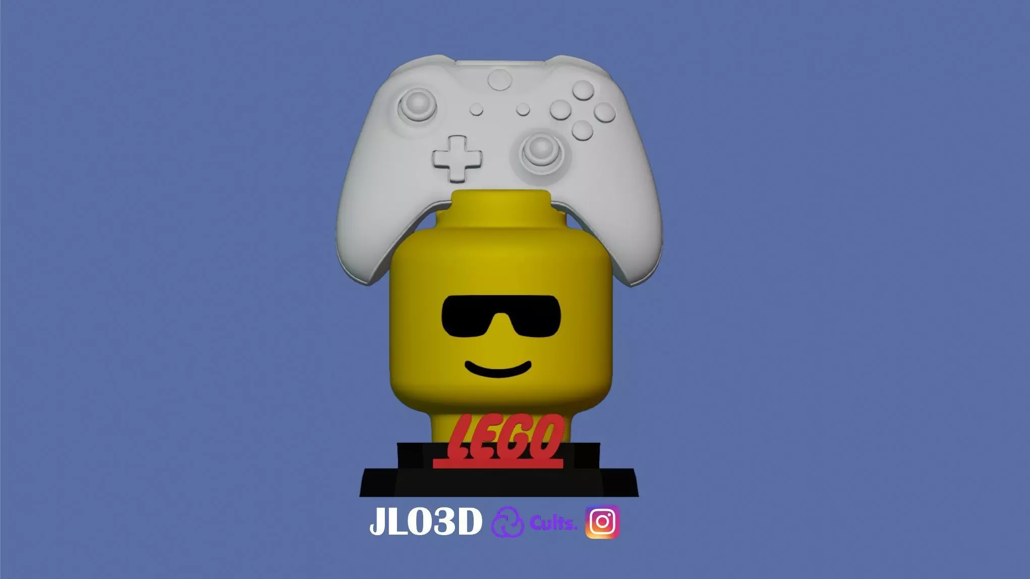 GIANT LEGO JOYSTICK HOLDER Free 3D print model_0