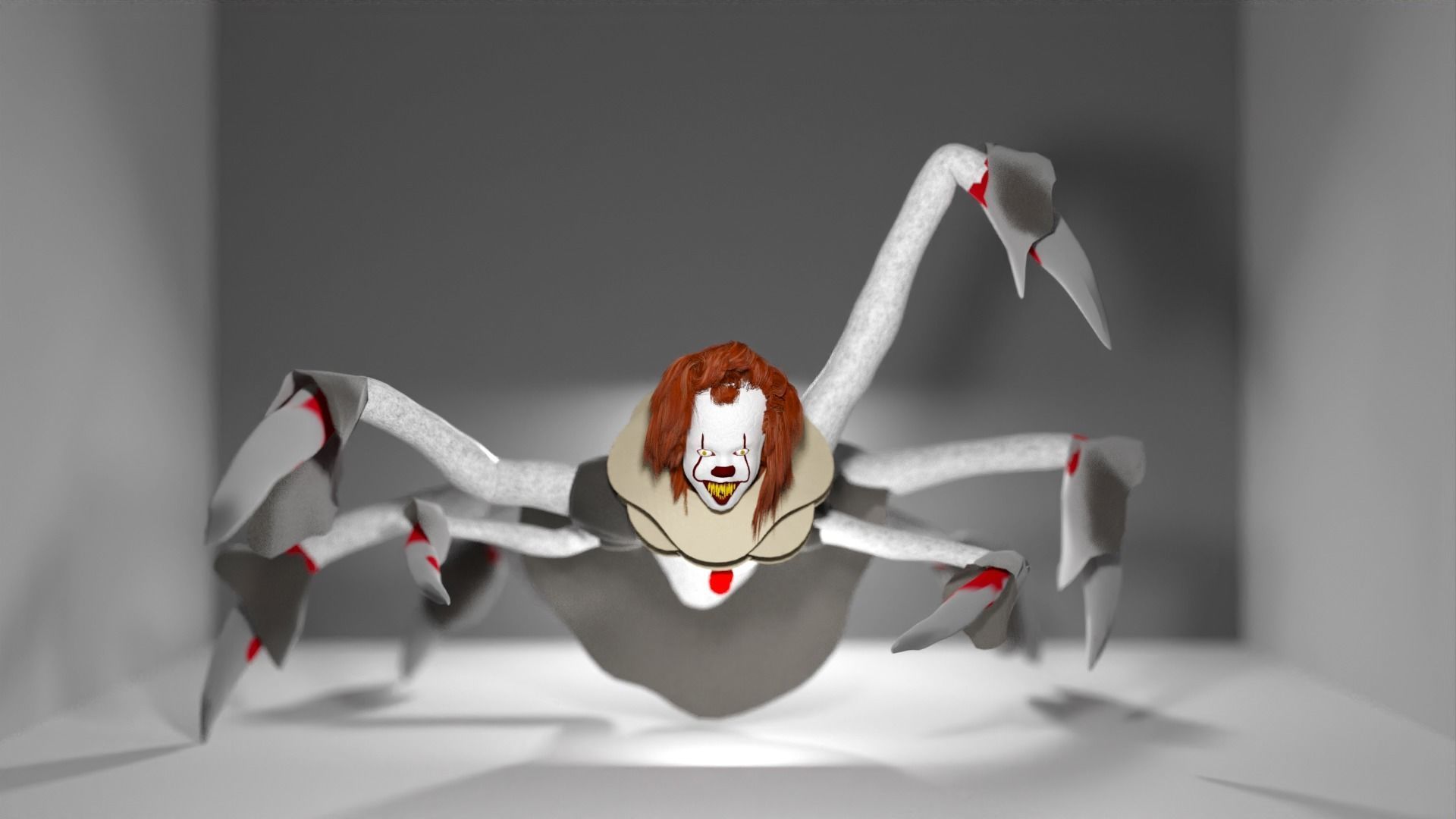 Pennywise Clown monster free 3D model rigged | CGTrader