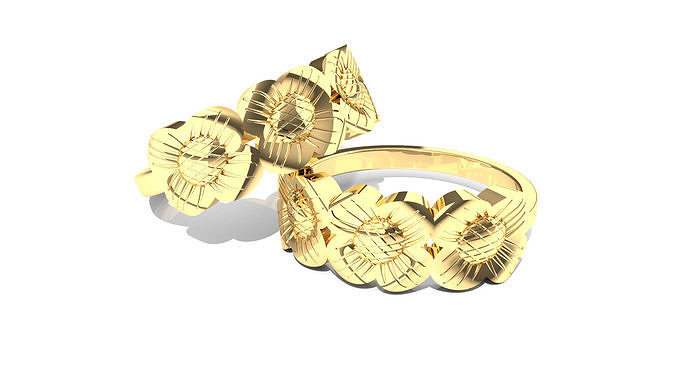 Flower Three Ring Free 3D print model
