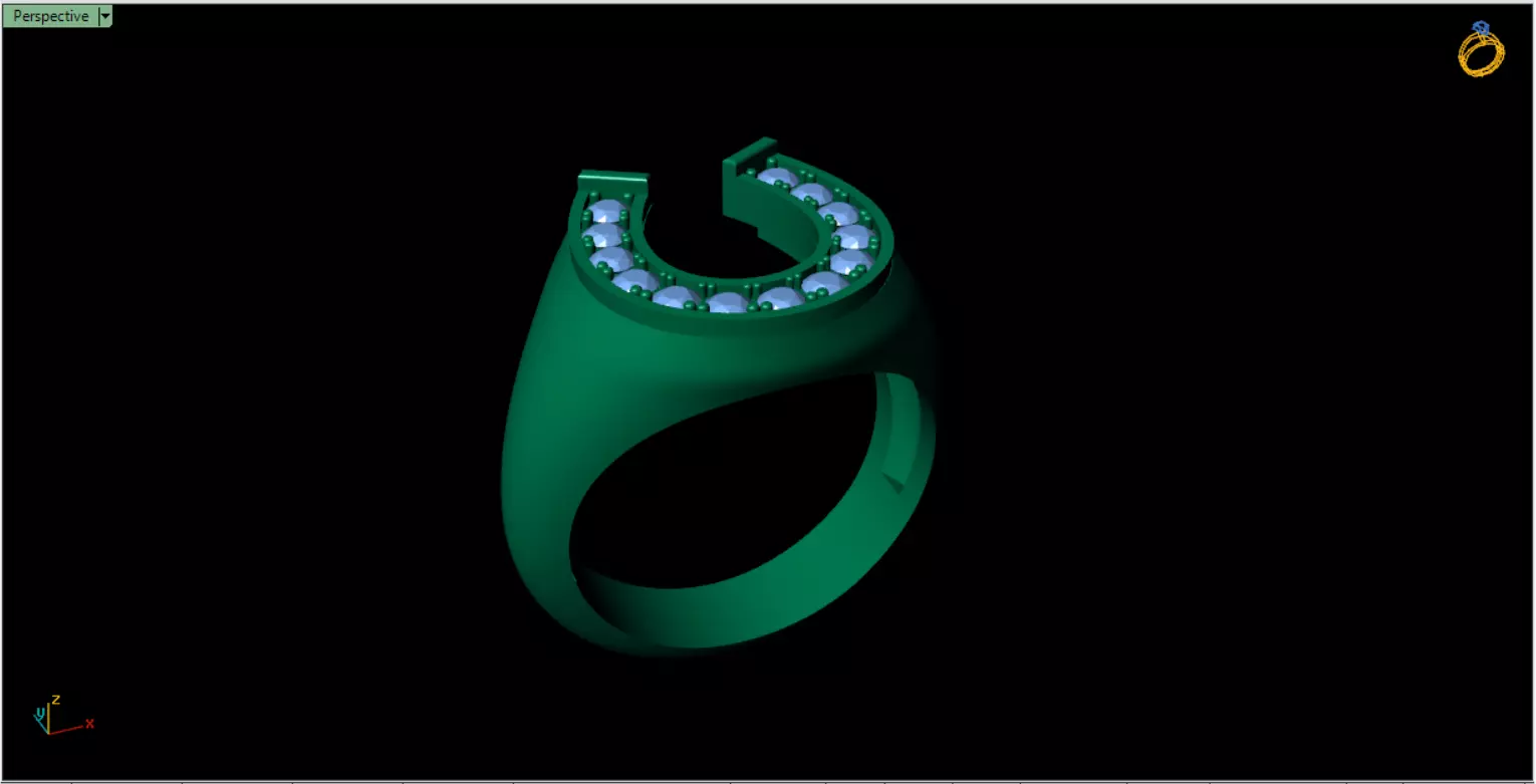 Horseshoe Ring Free 3D print model_0