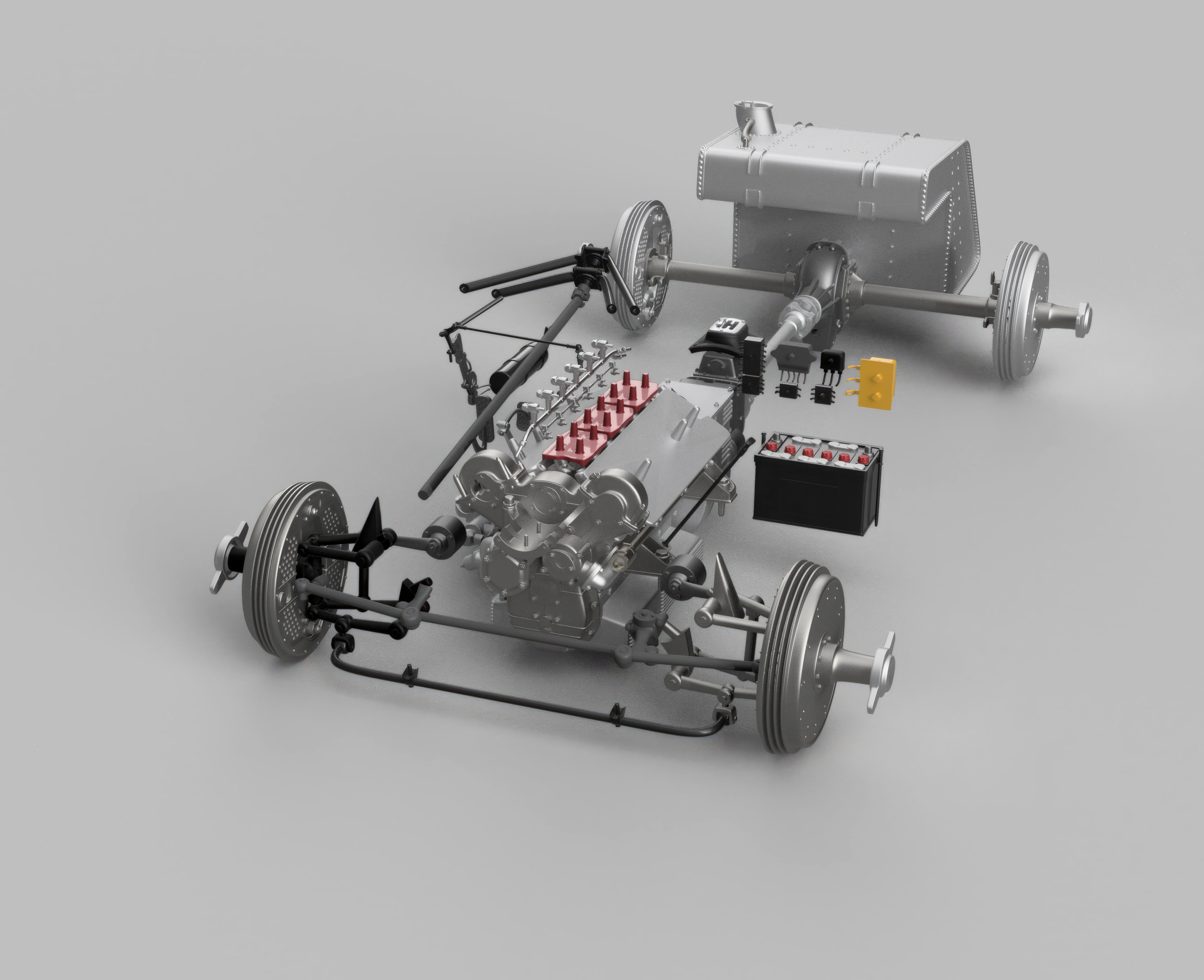 Ferrari 625 TRC Spider - Car Kit - 0672 MDTR 3D print model_8