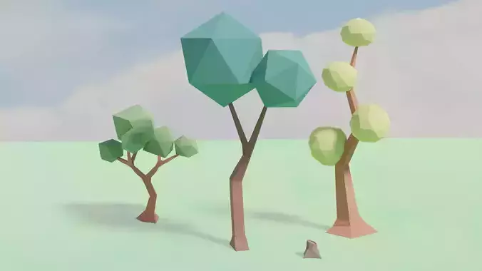 Low poly Trees 01
