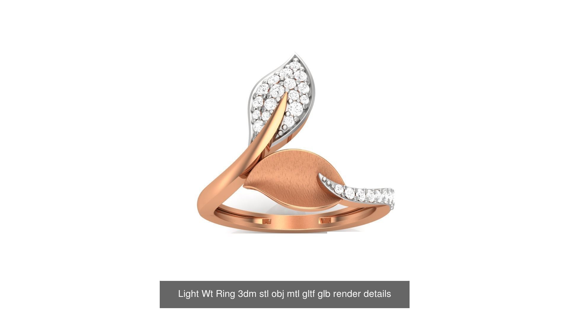 30 Light Wt  Ring 3dm stl obj mtl gltf glb render details  3D Model Collection_12