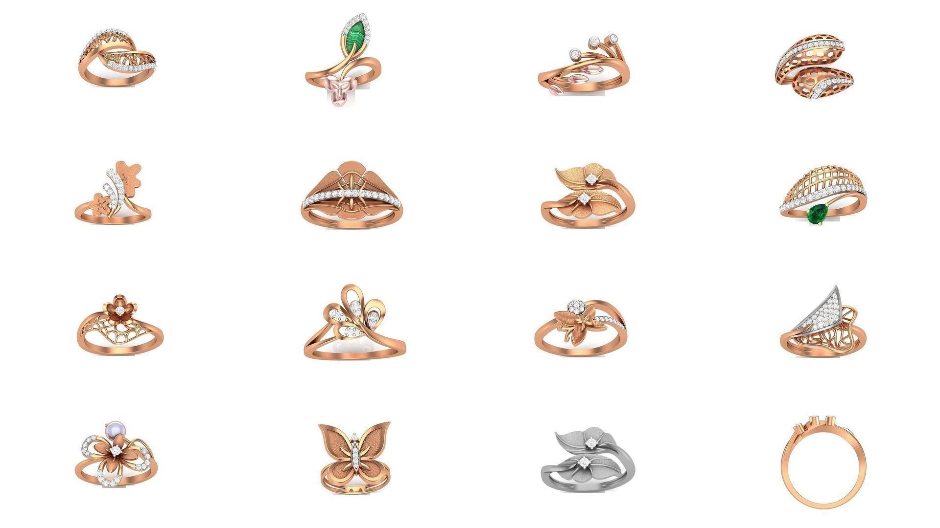 30 Light Wt  Ring 3dm stl obj mtl gltf glb render details  3D Model Collection_1