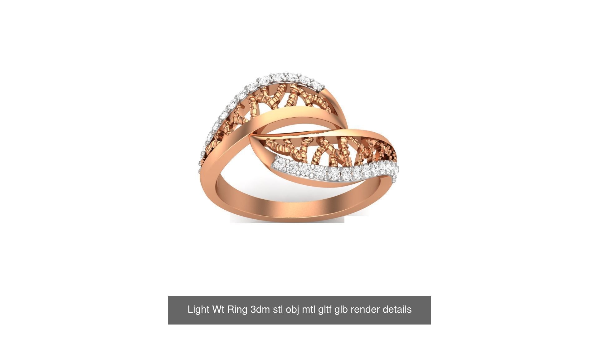30 Light Wt  Ring 3dm stl obj mtl gltf glb render details  3D Model Collection_19