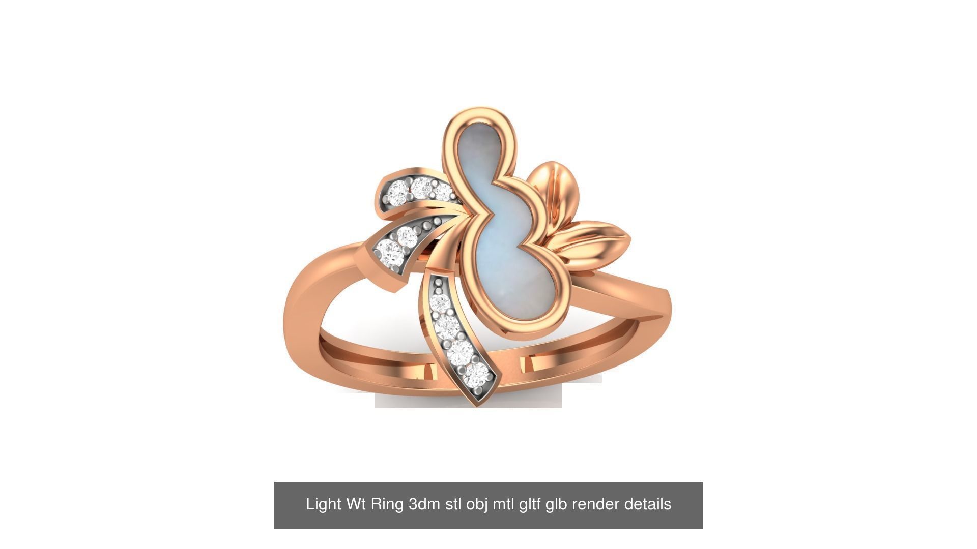 30 Light Wt  Ring 3dm stl obj mtl gltf glb render details  3D Model Collection_17