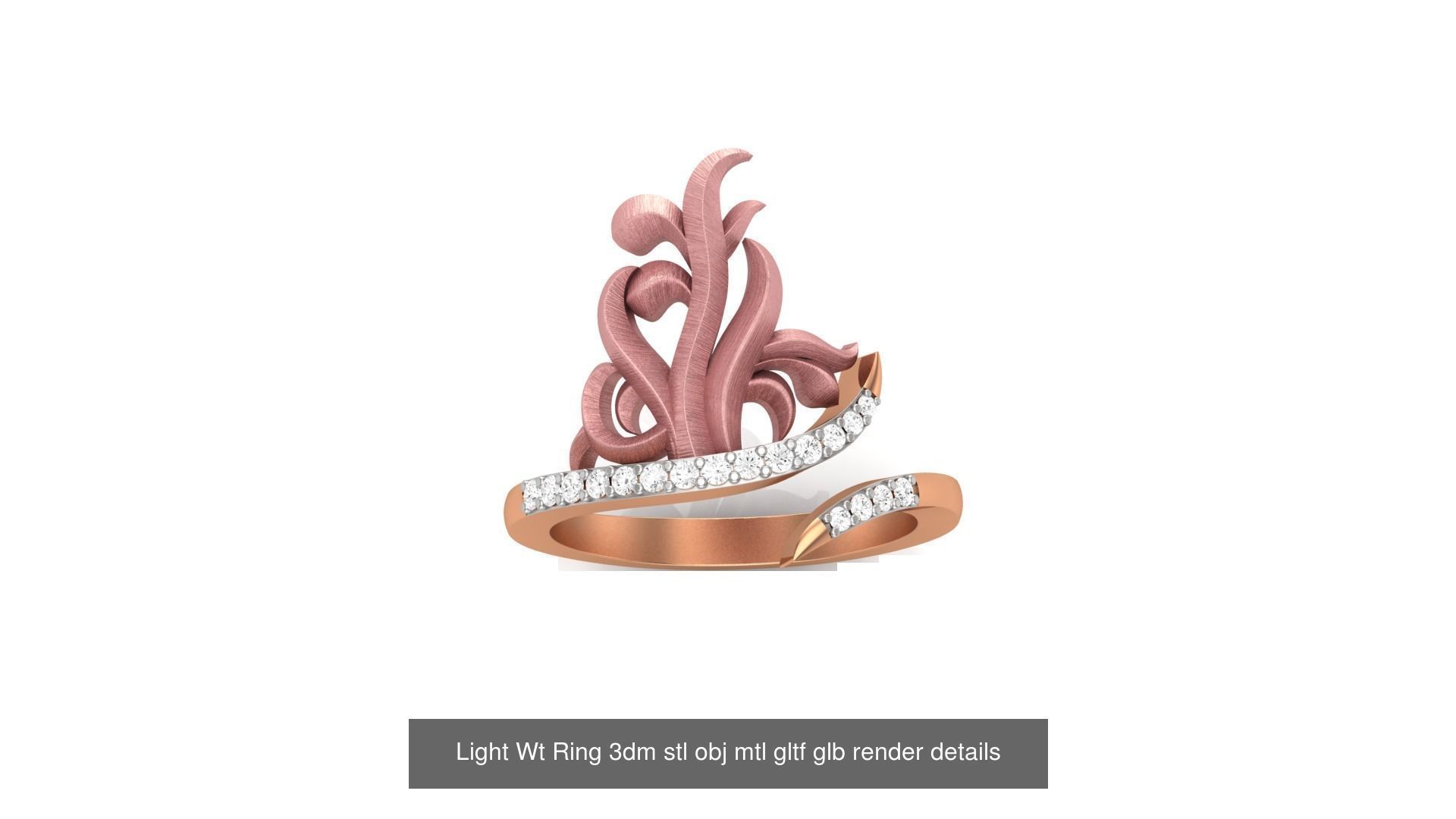 30 Light Wt  Ring 3dm stl obj mtl gltf glb render details  3D Model Collection_16