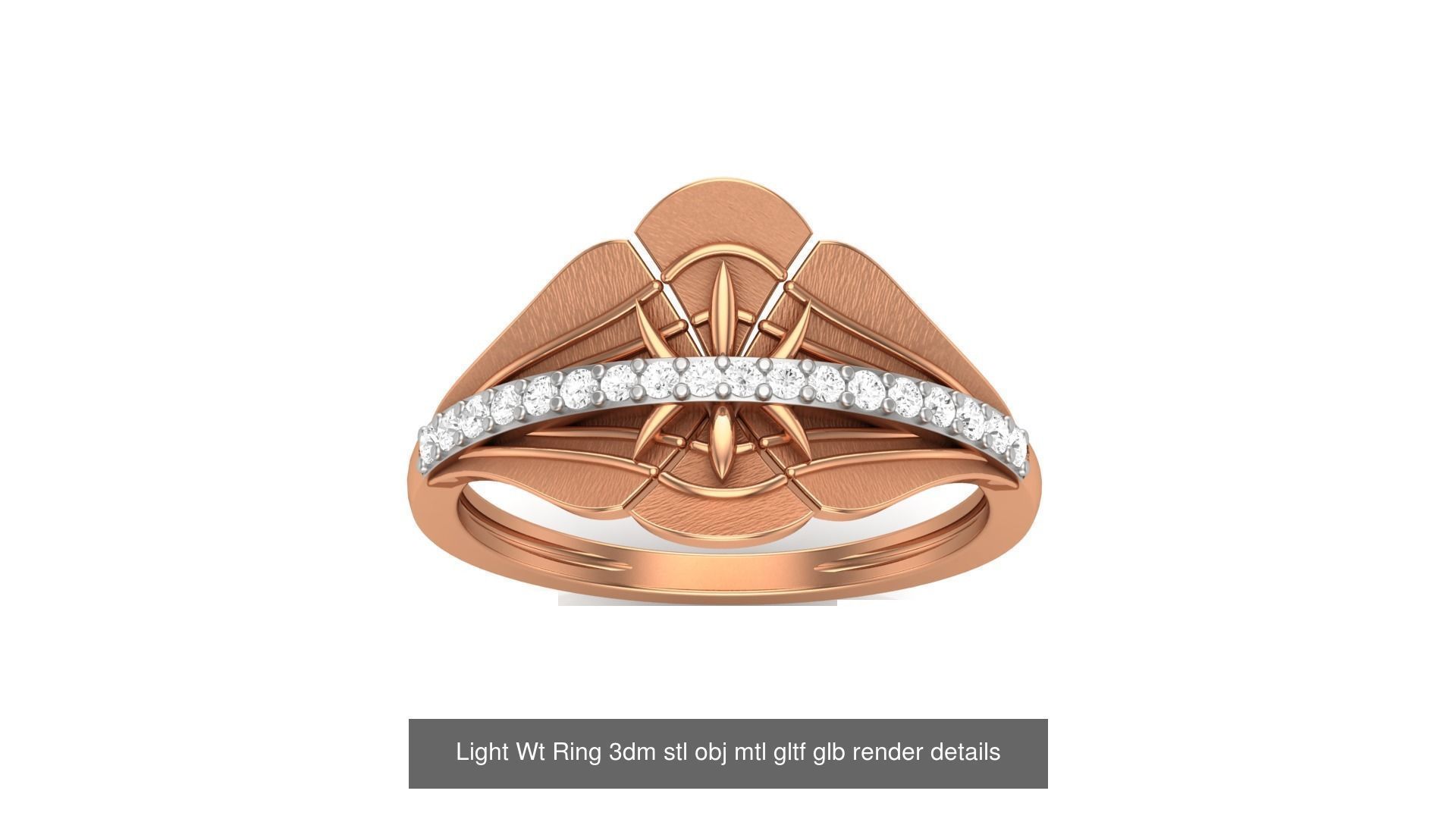 30 Light Wt  Ring 3dm stl obj mtl gltf glb render details  3D Model Collection_2
