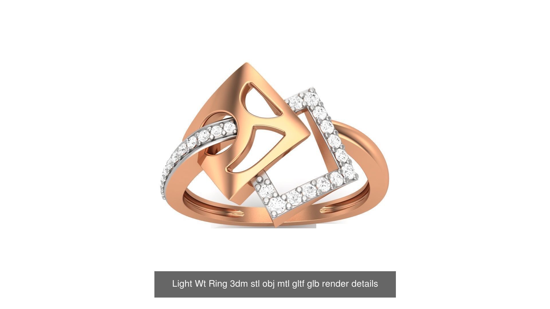 30 Light Wt  Ring 3dm stl obj mtl gltf glb render details  3D Model Collection_6