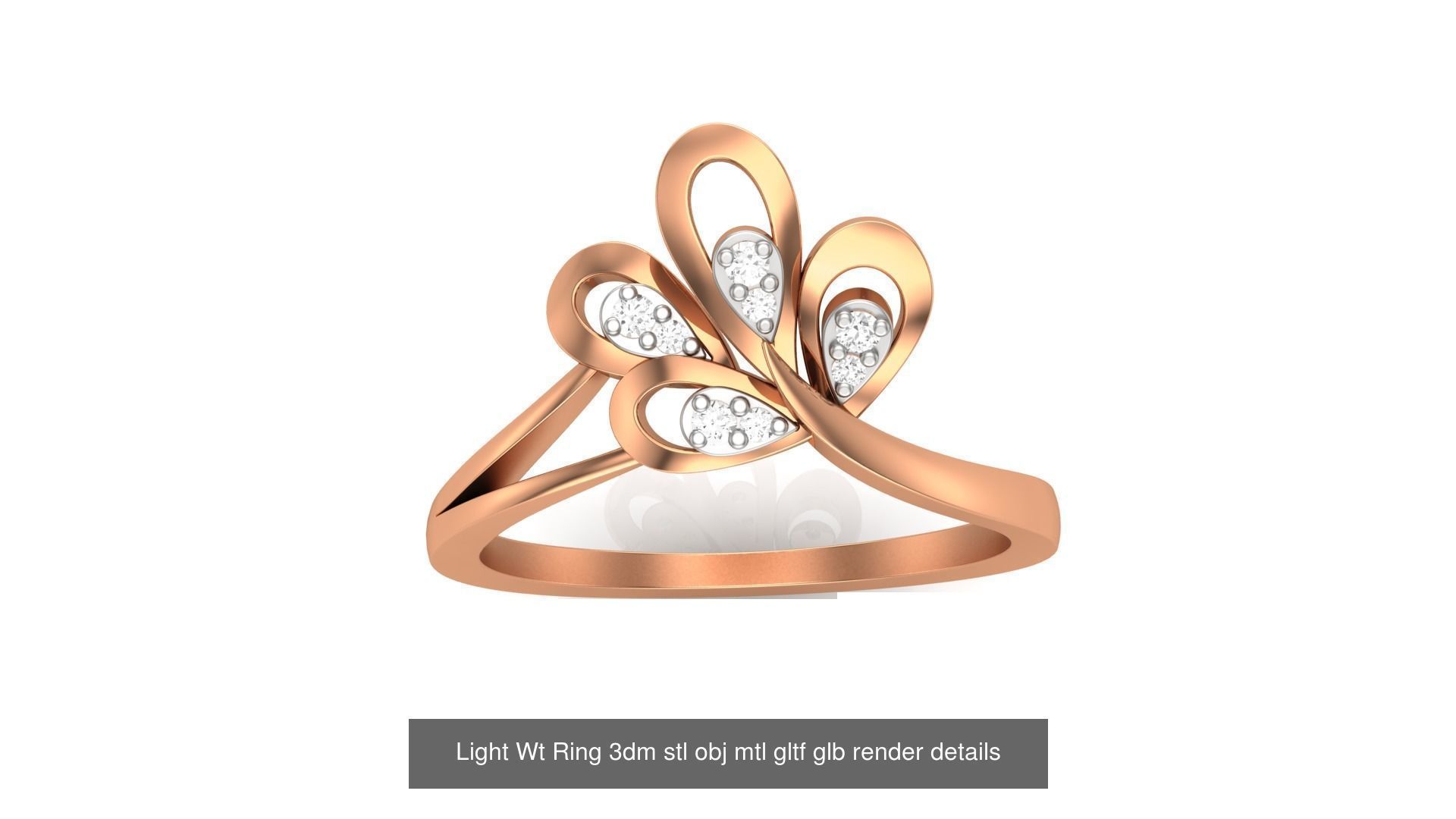 30 Light Wt  Ring 3dm stl obj mtl gltf glb render details  3D Model Collection_27