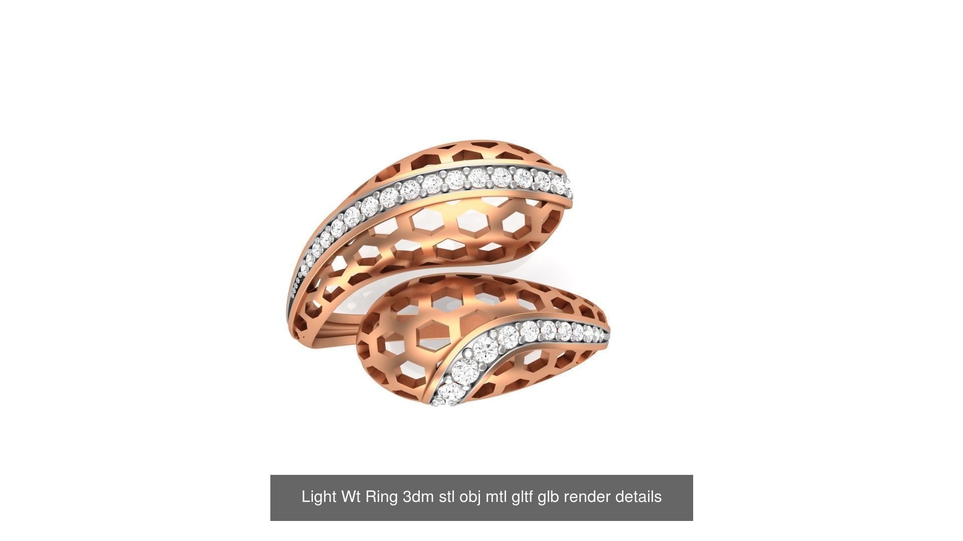 30 Light Wt  Ring 3dm stl obj mtl gltf glb render details  3D Model Collection_22