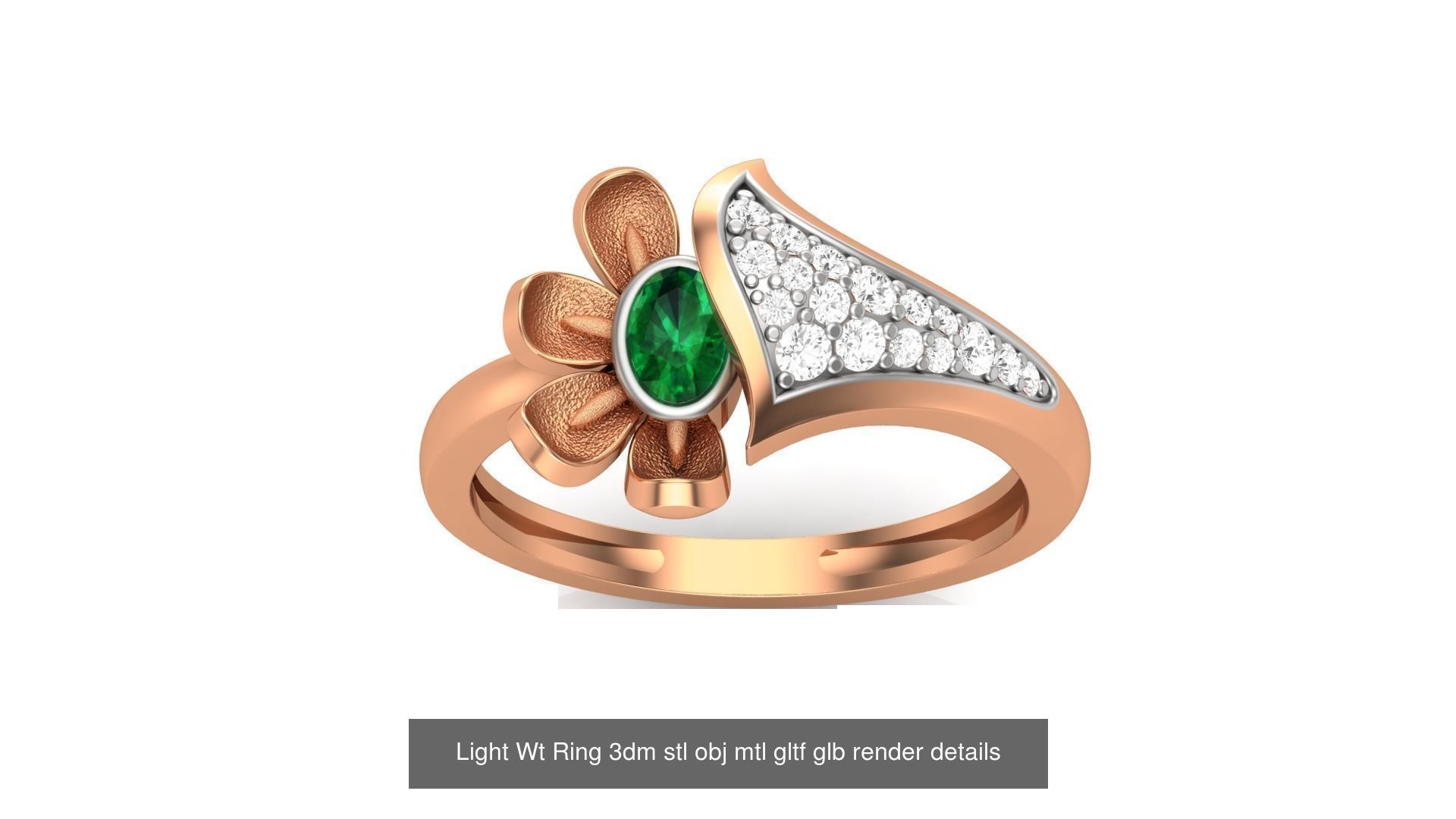 30 Light Wt  Ring 3dm stl obj mtl gltf glb render details  3D Model Collection_3