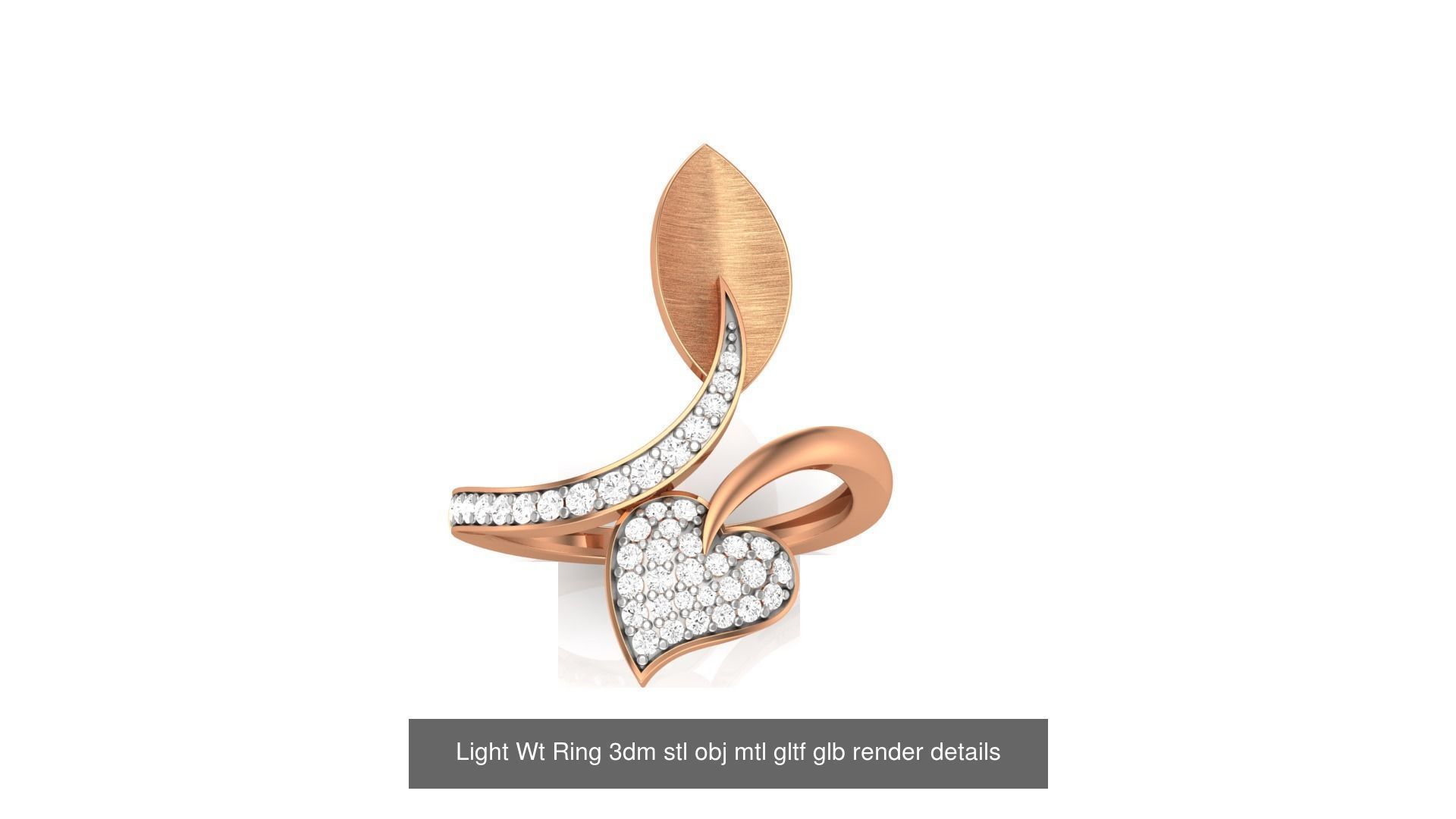 30 Light Wt  Ring 3dm stl obj mtl gltf glb render details  3D Model Collection_10