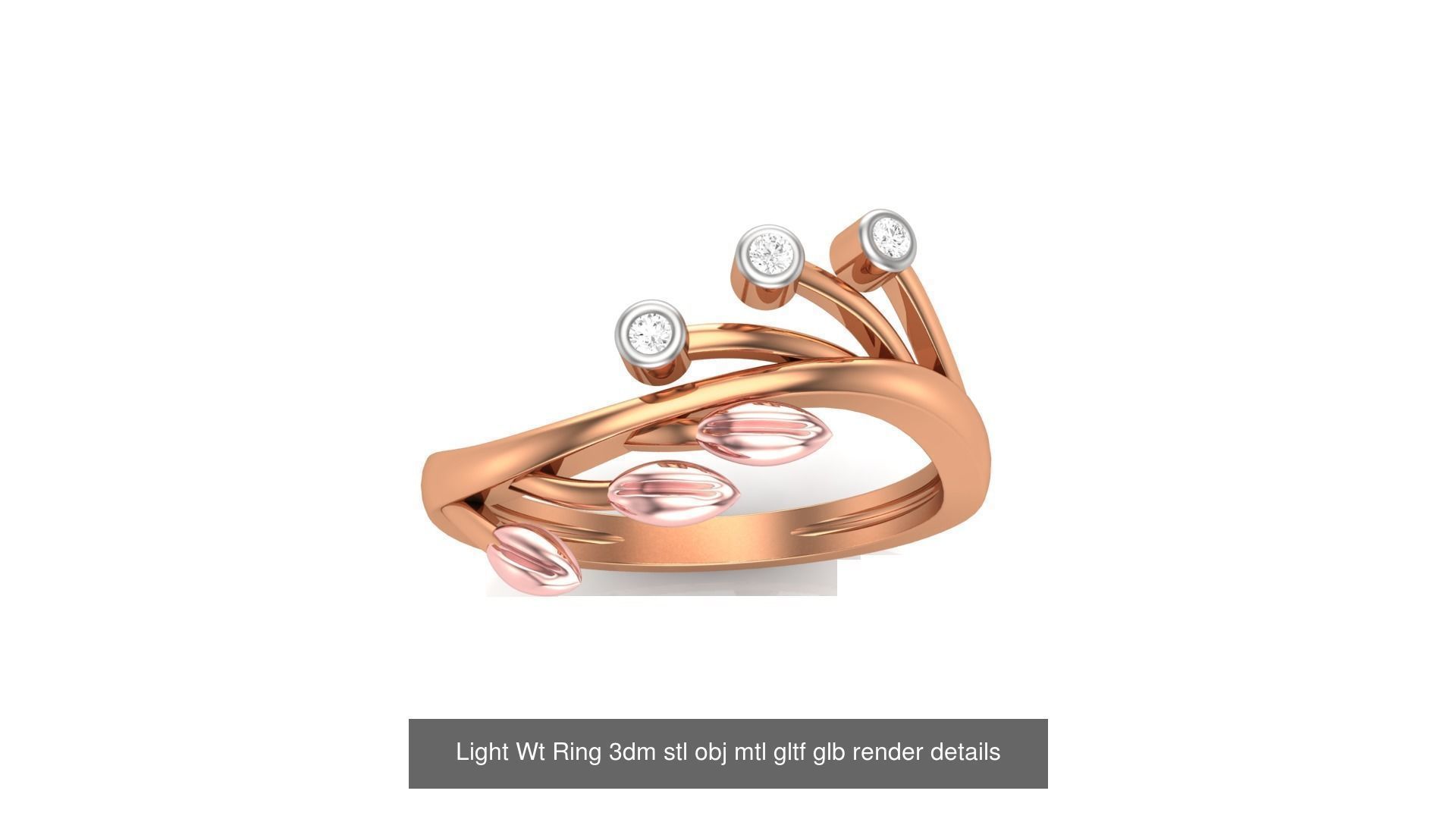 30 Light Wt  Ring 3dm stl obj mtl gltf glb render details  3D Model Collection_21