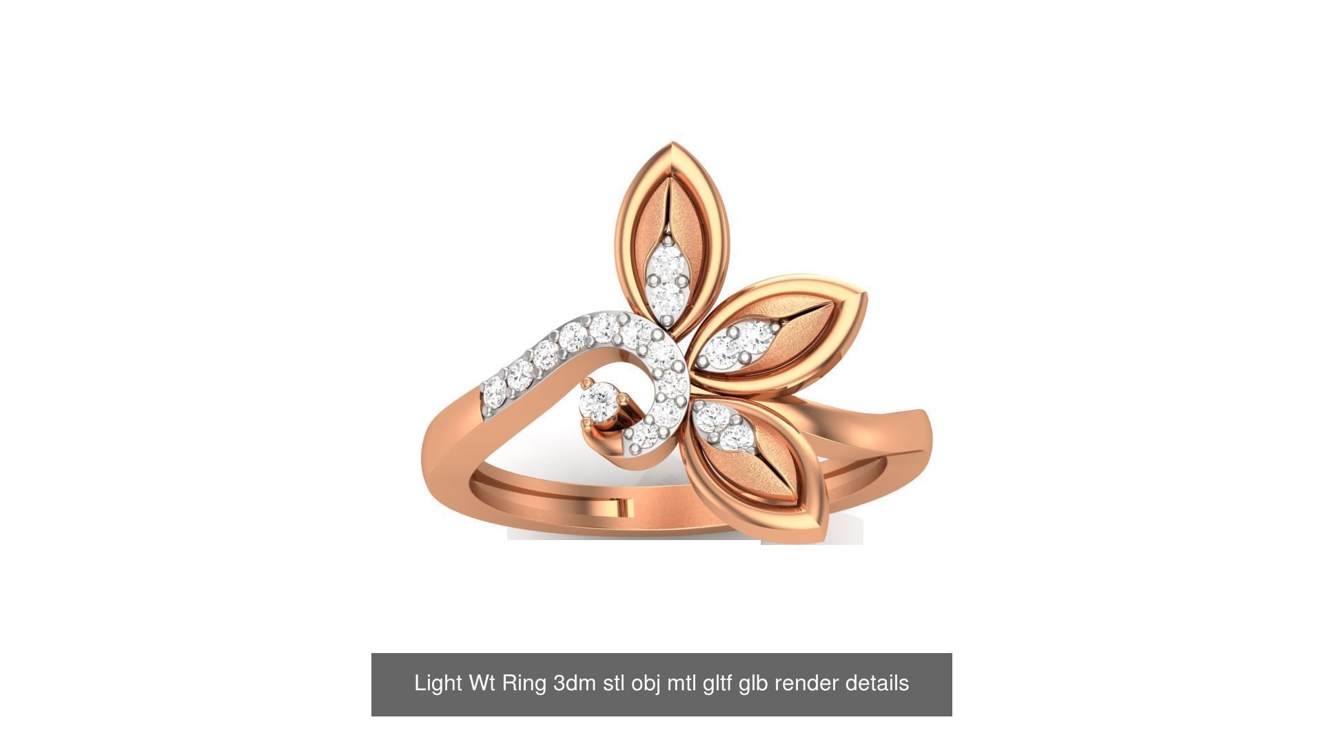 30 Light Wt  Ring 3dm stl obj mtl gltf glb render details  3D Model Collection_15