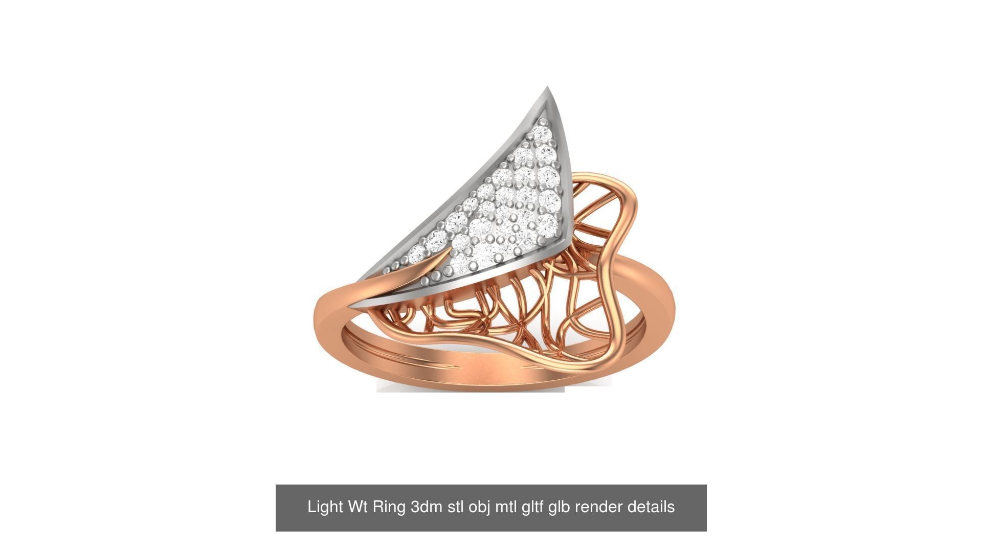 30 Light Wt  Ring 3dm stl obj mtl gltf glb render details  3D Model Collection_29