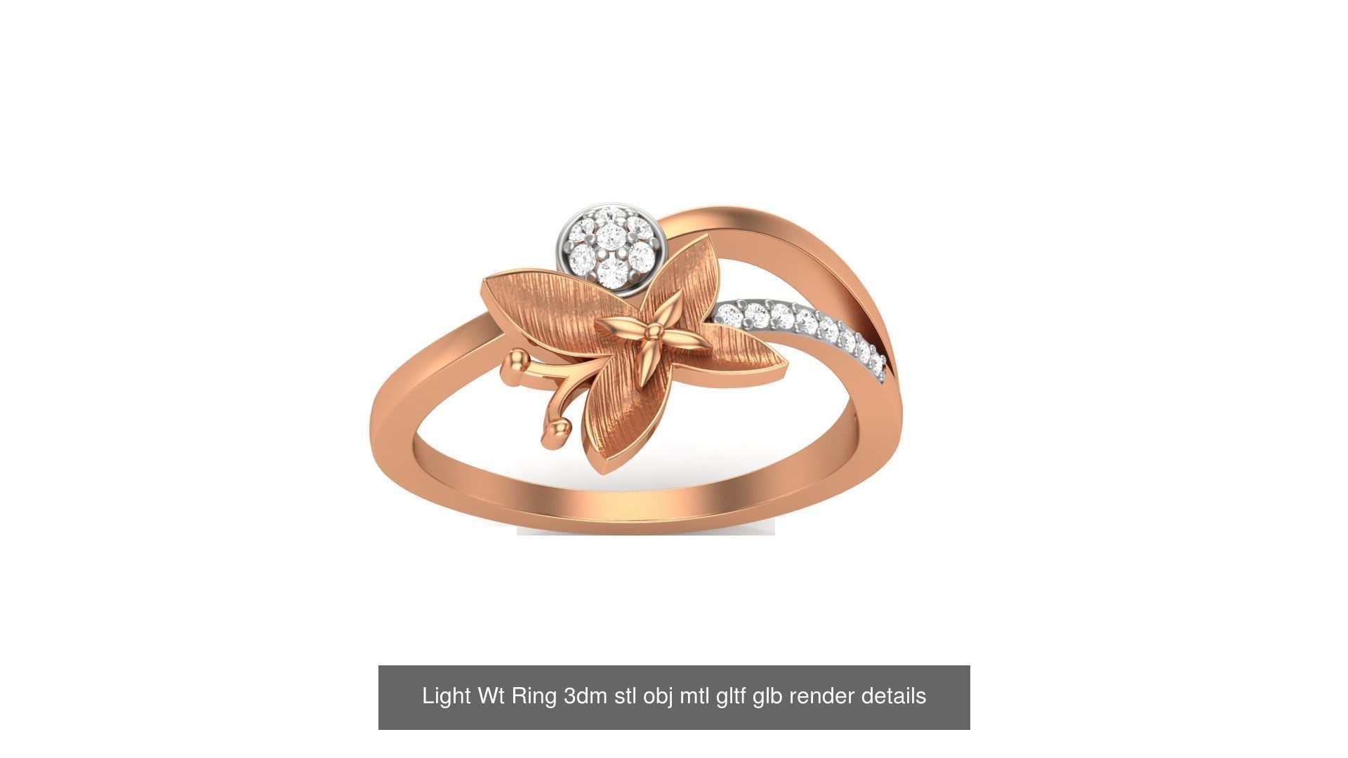 30 Light Wt  Ring 3dm stl obj mtl gltf glb render details  3D Model Collection_28