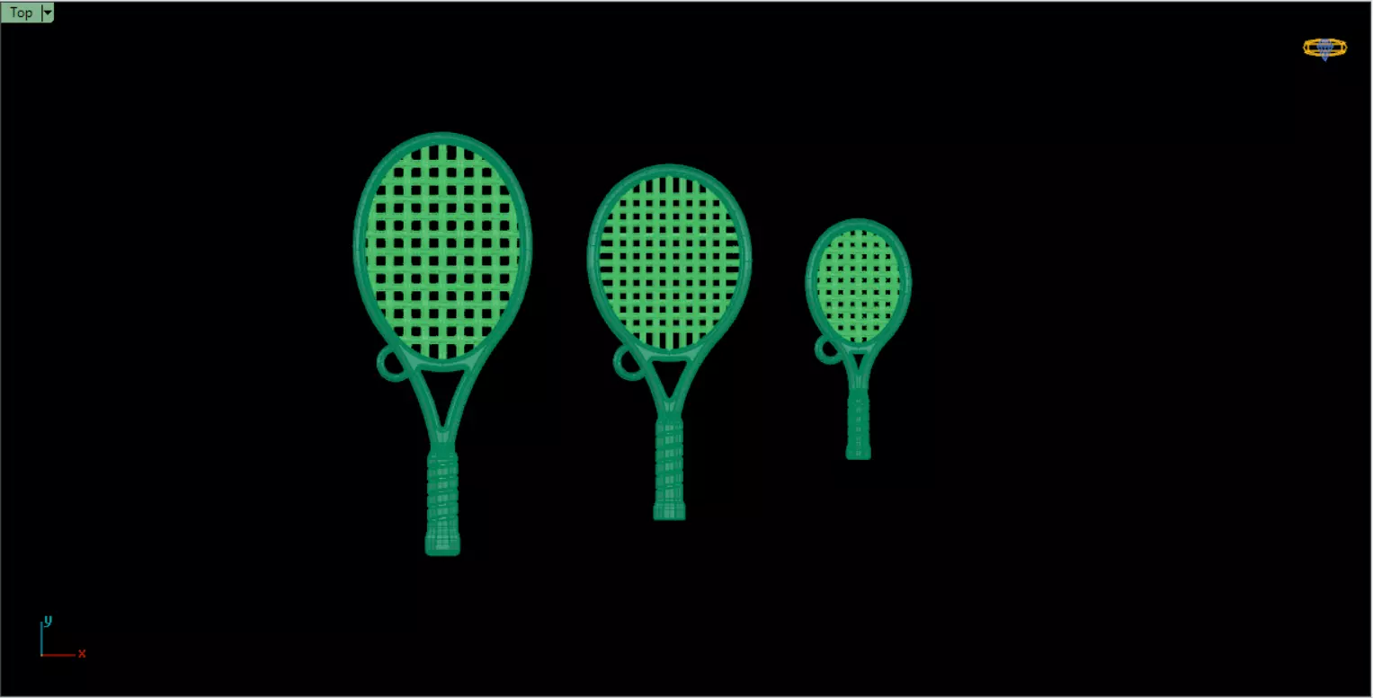 Tennis Bracket Pendant Free 3D print model