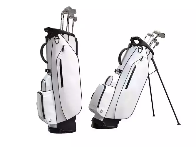 Golf Bag Vessel Player IV Pro White Low-poly 3D model