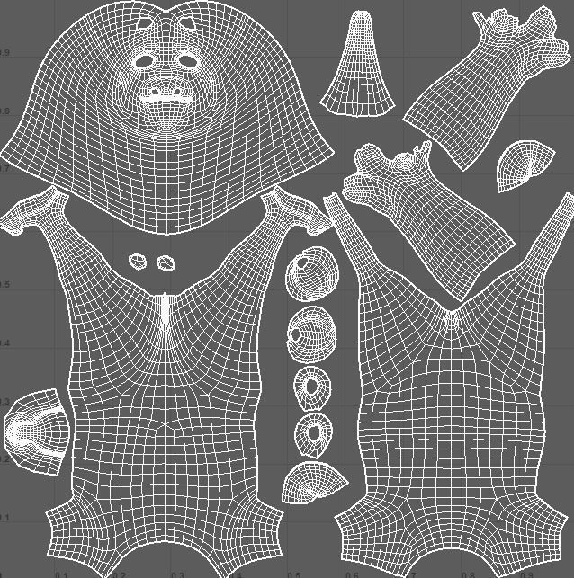 Cartoon Donkey- base mesh Low-poly 3D model_5