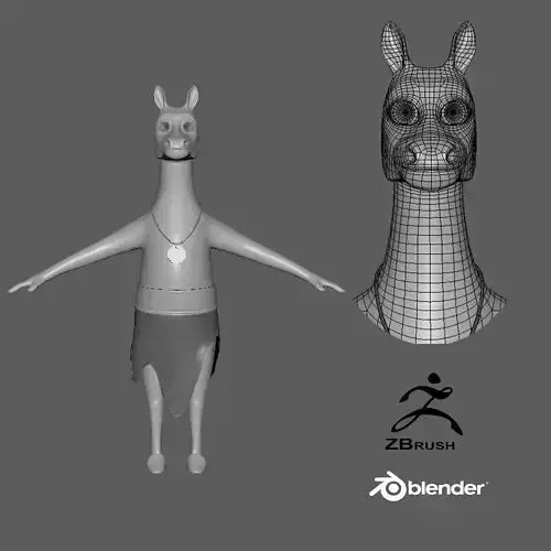 Cartoon Donkey- base mesh