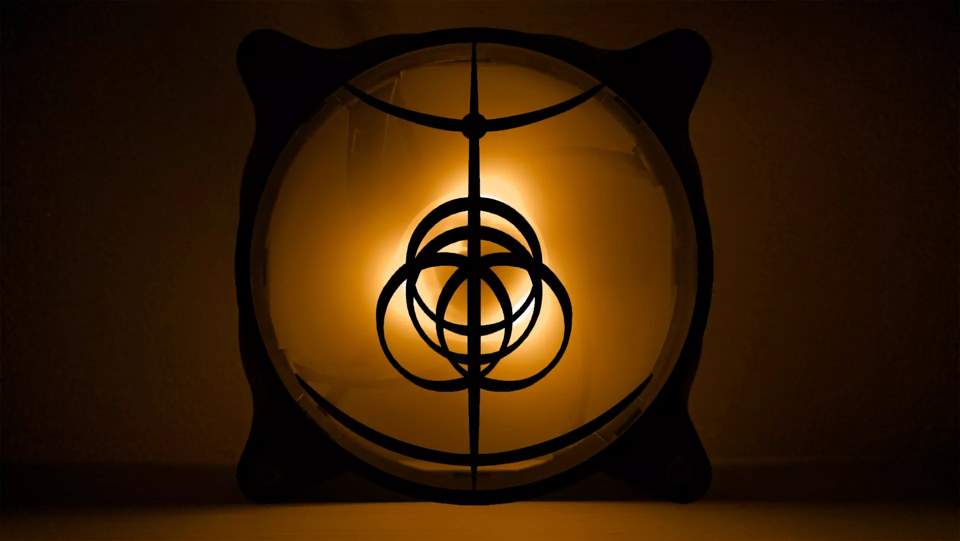 Elden Ring logo PC fan grill cover 3D print model