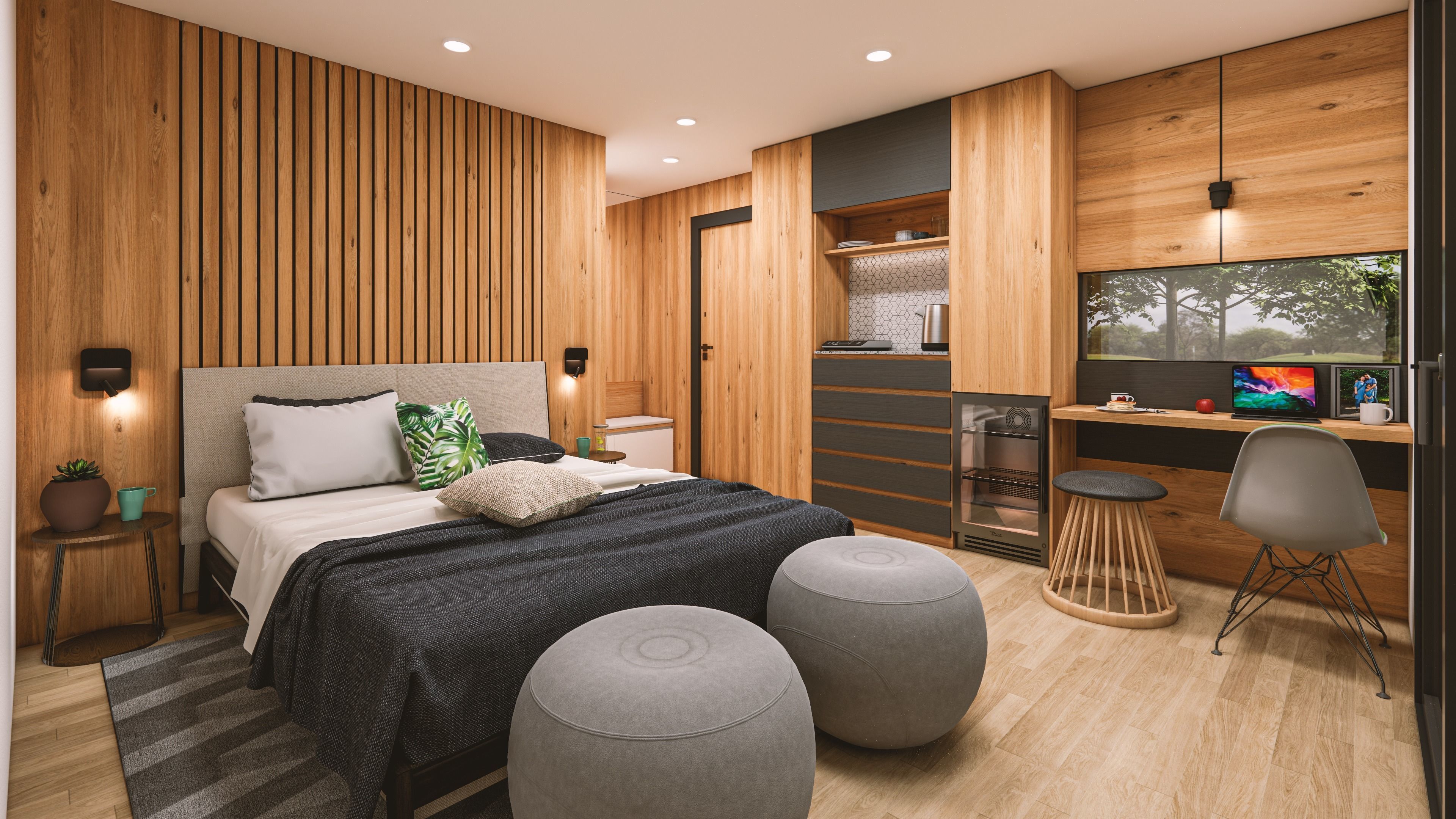 Tiny house Zaria 20m2 basic plans  3D model_2