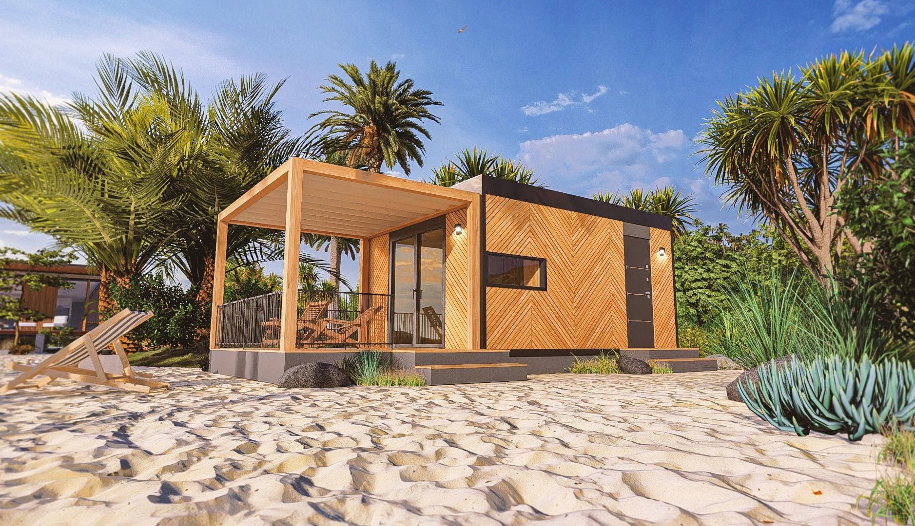 Tiny house Zaria 20m2 basic plans  3D model_3