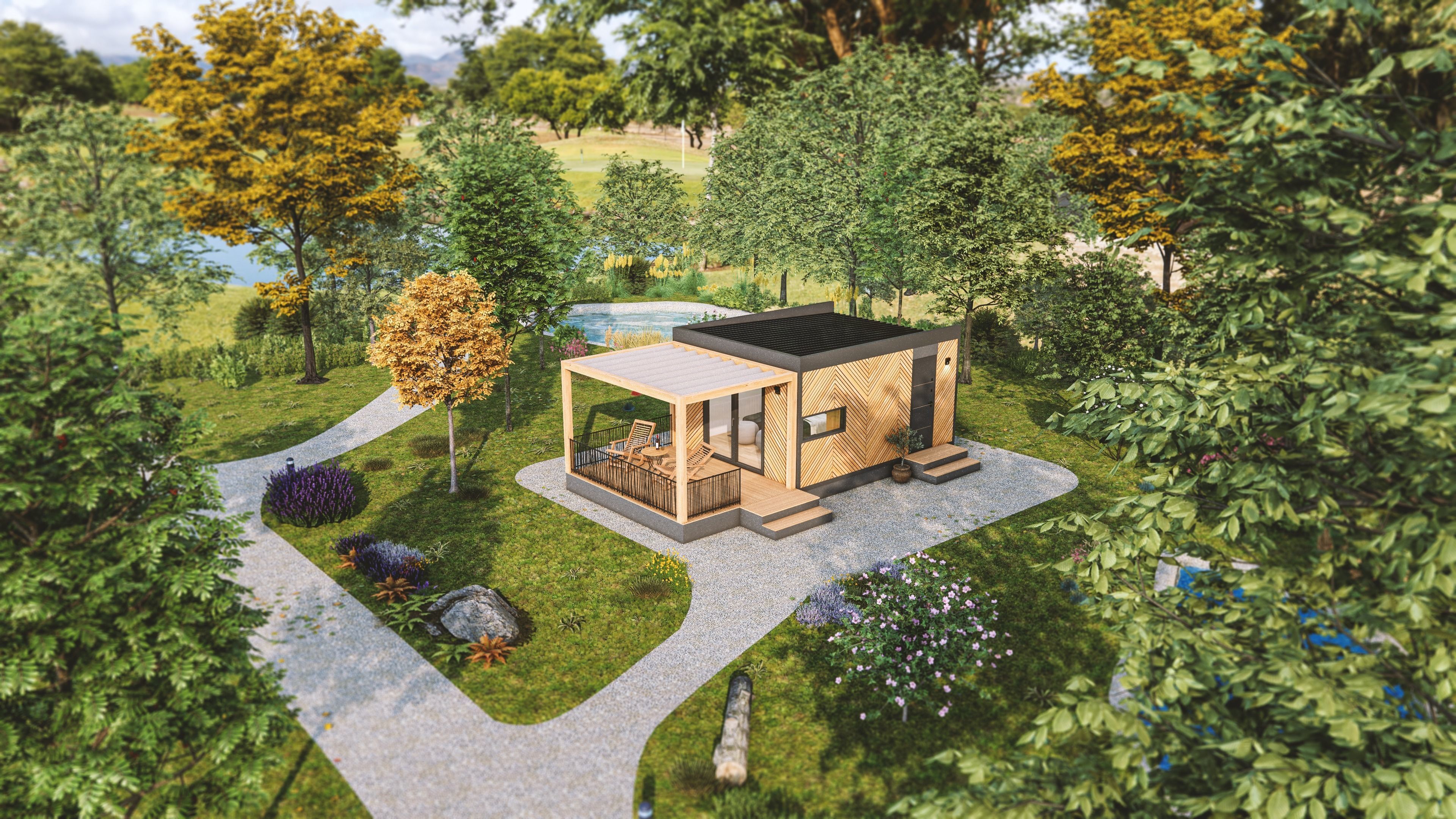 Tiny house Zaria 20m2 basic plans  3D model_19